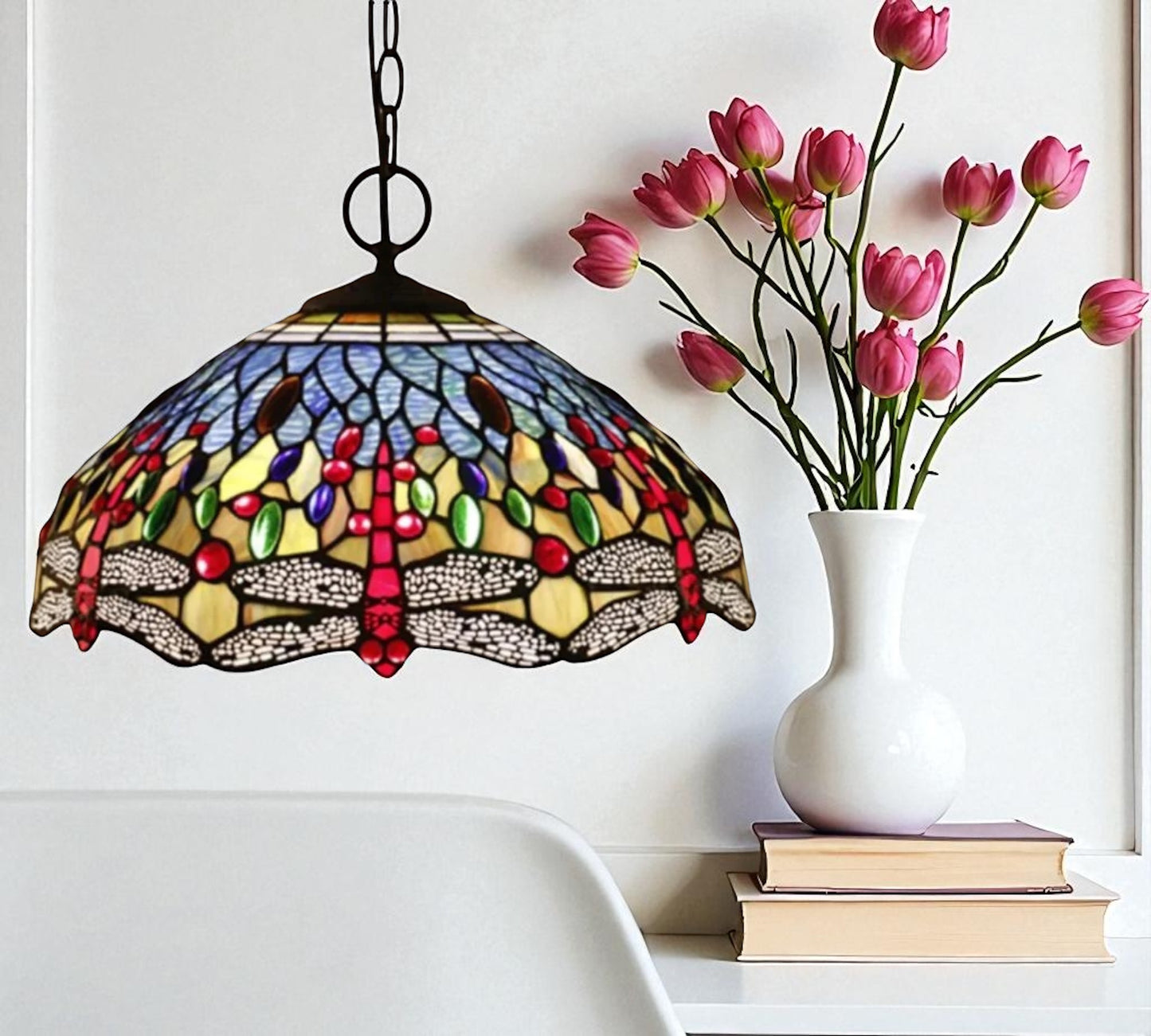 CDH 16" Tiffany Pendant Lamp 40cm shade (16031C)