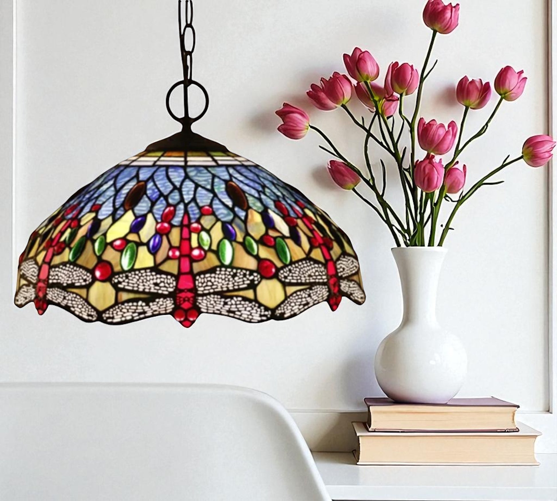 CDH 16" Tiffany Pendant Lamp 40cm shade (16031C)