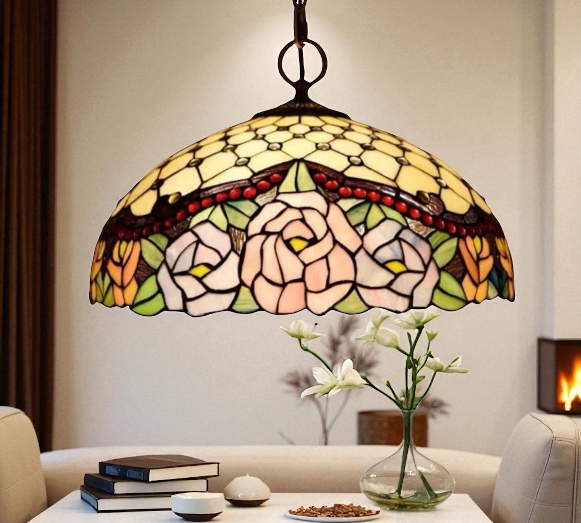 CDH 16" Tiffany Pendant Lamp 40cm shade (16032C)