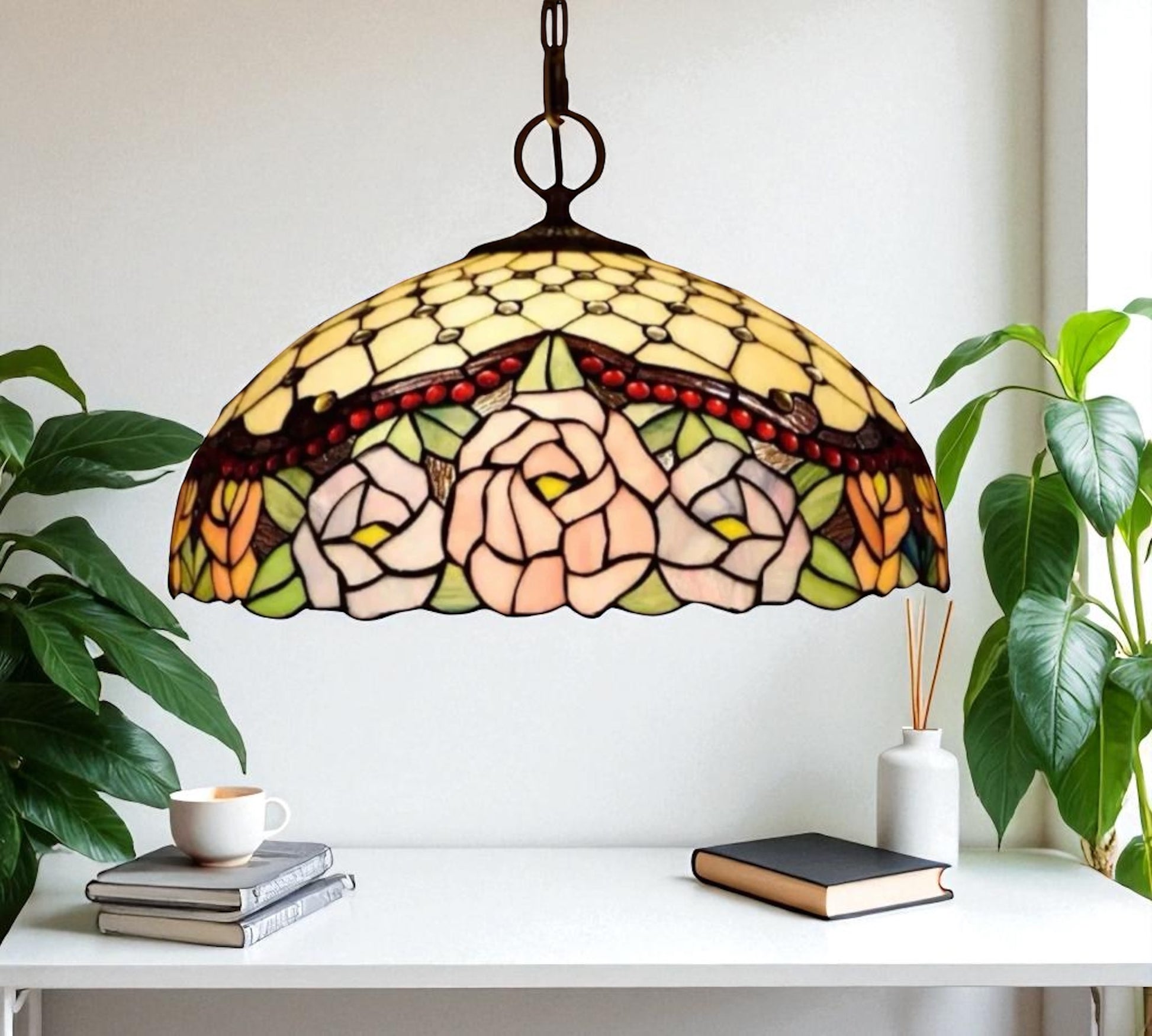 CDH 16" Tiffany Pendant Lamp 40cm shade (16032C)