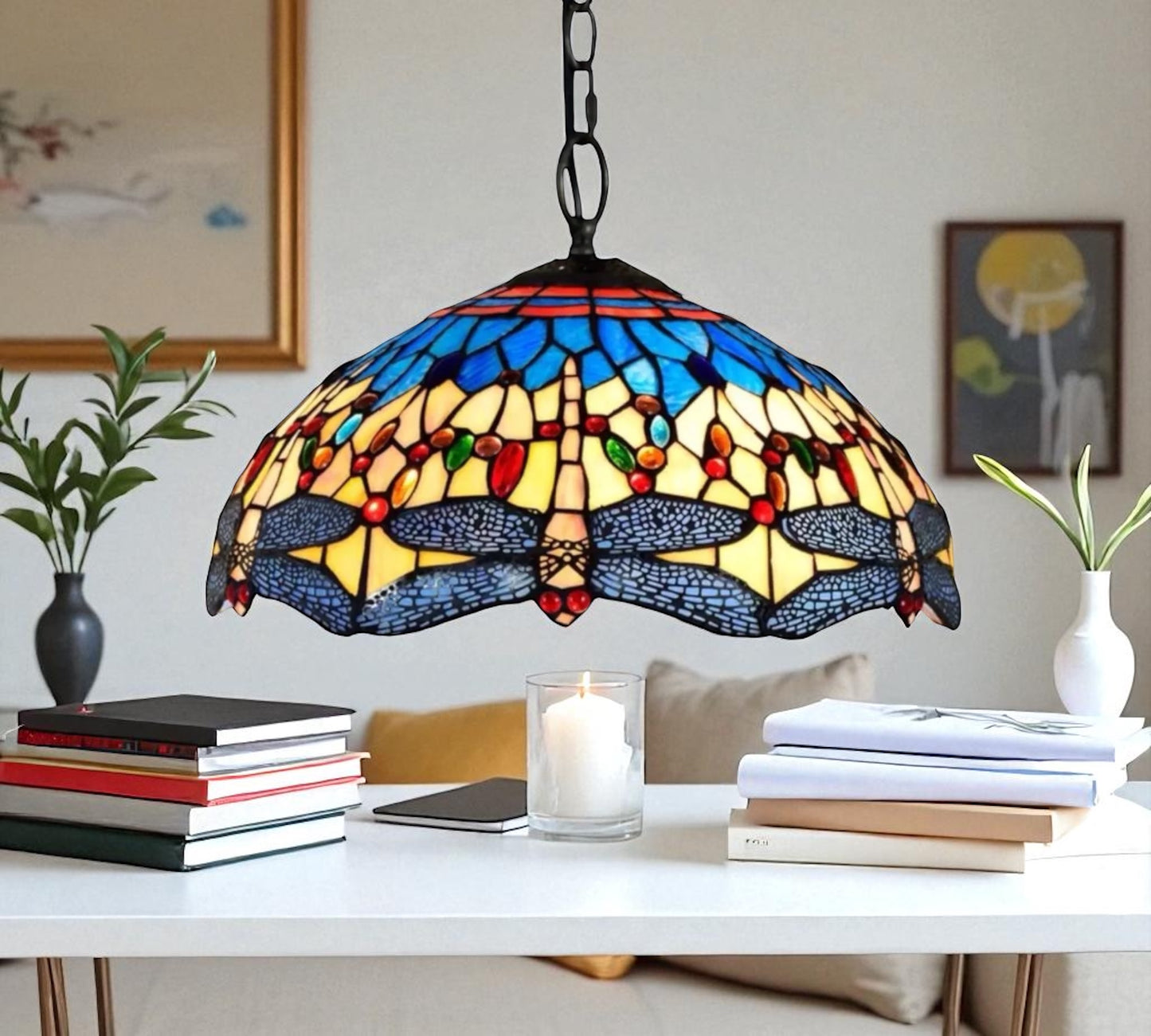 CDH 16" Tiffany Pendant Lamp 40cm shade (16033C)