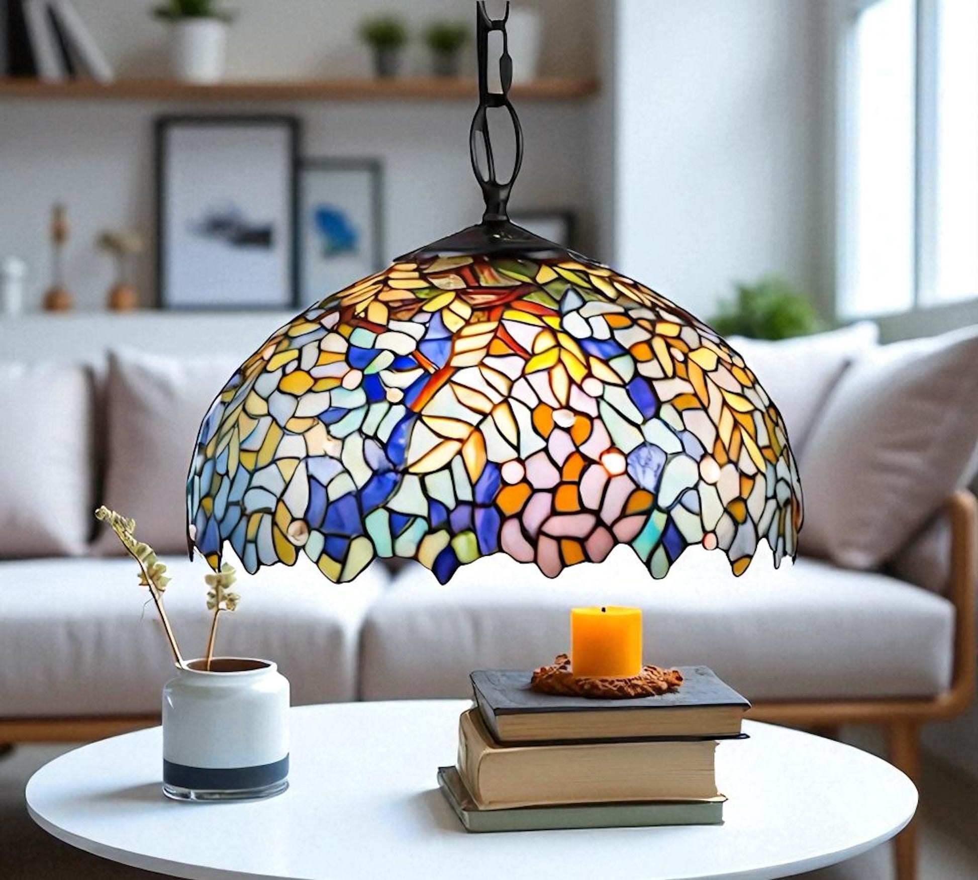 CDH 16" Tiffany Pendant Lamp 40cm shade (16038C)