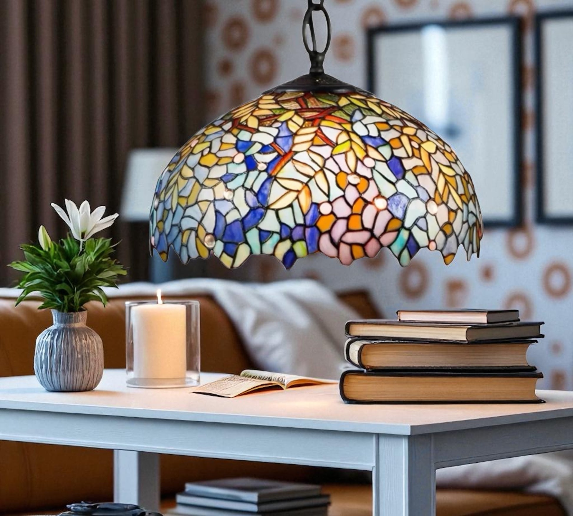 CDH 16" Tiffany Pendant Lamp 40cm shade (16038C)