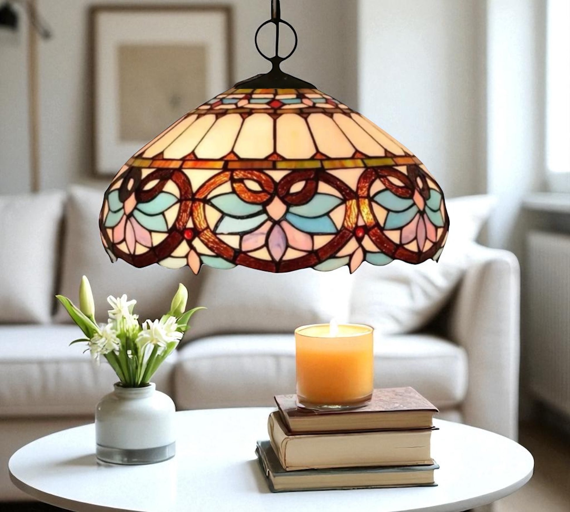 CDH 16" Tiffany Pendant Lamp 40cm shade (16045C)