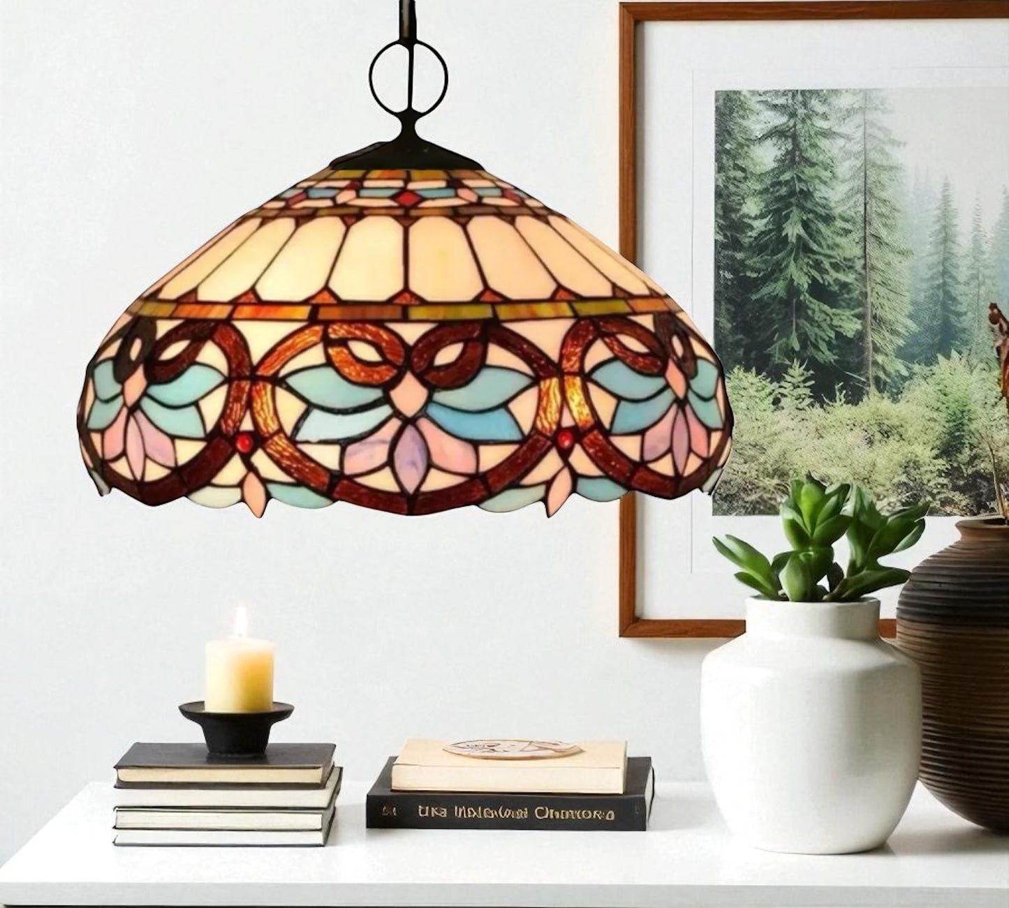CDH 16" Tiffany Pendant Lamp 40cm shade (16045C)