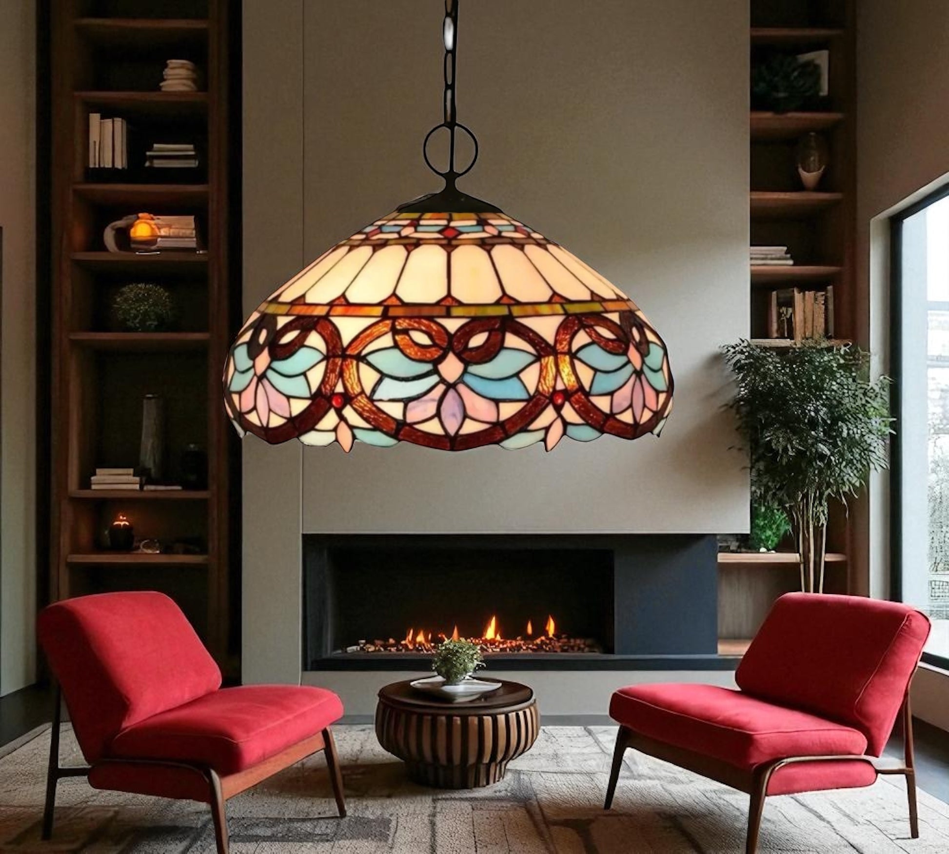 CDH 16" Tiffany Pendant Lamp 40cm shade (16045C)