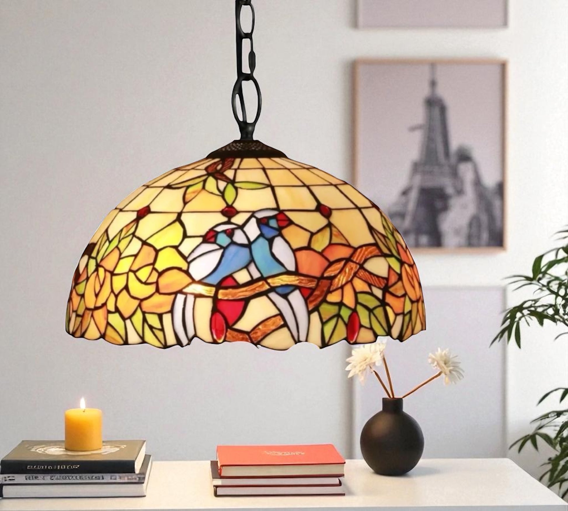 CDH 16" Tiffany Pendant Lamp 40cm shade (16056C)