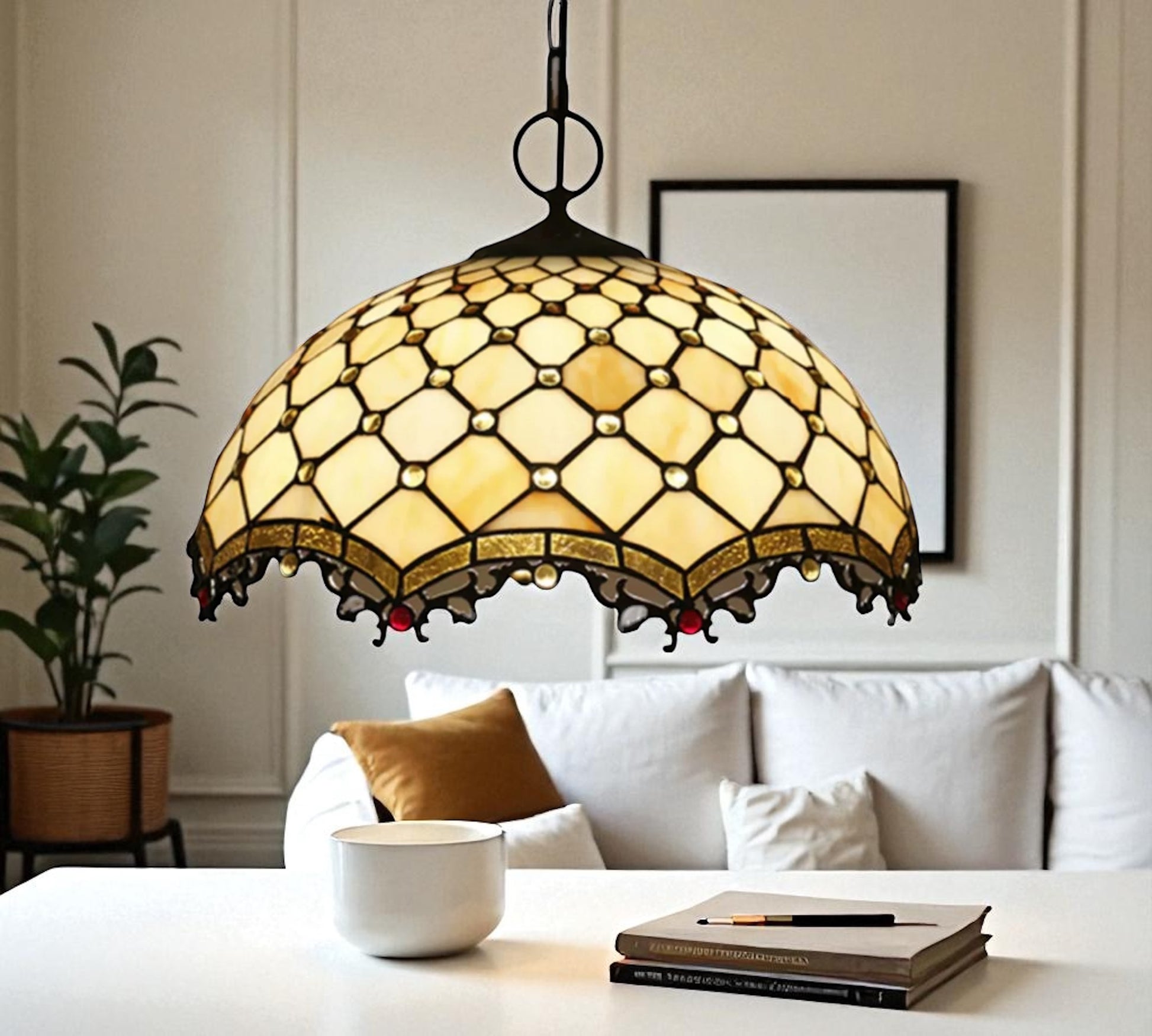 CDH 16" Tiffany Pendant Lamp 40cm shade (16058C)