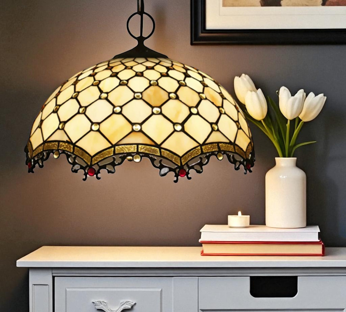 CDH 16" Tiffany Pendant Lamp 40cm shade (16058C)