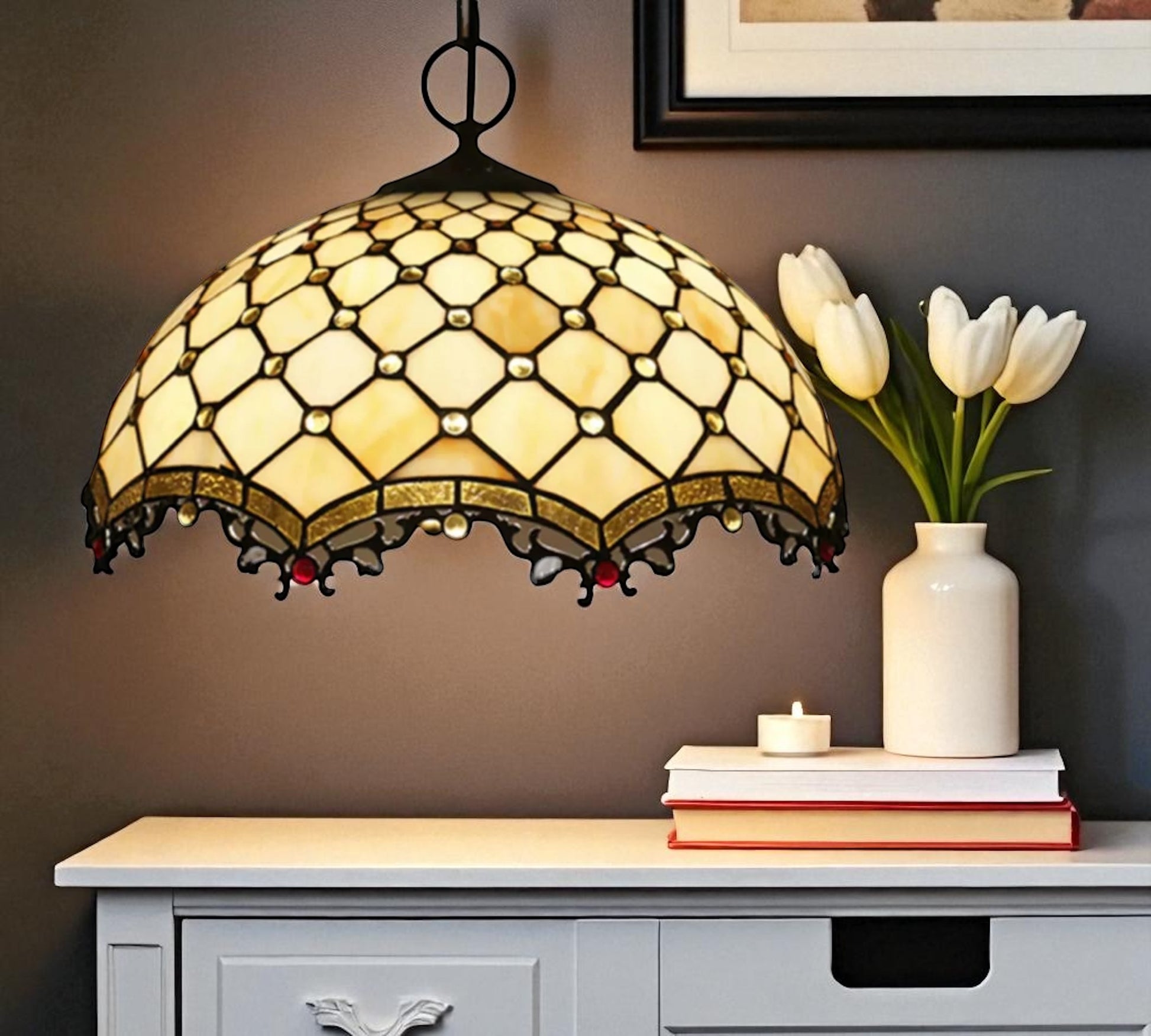 CDH 16" Tiffany Pendant Lamp 40cm shade (16058C)