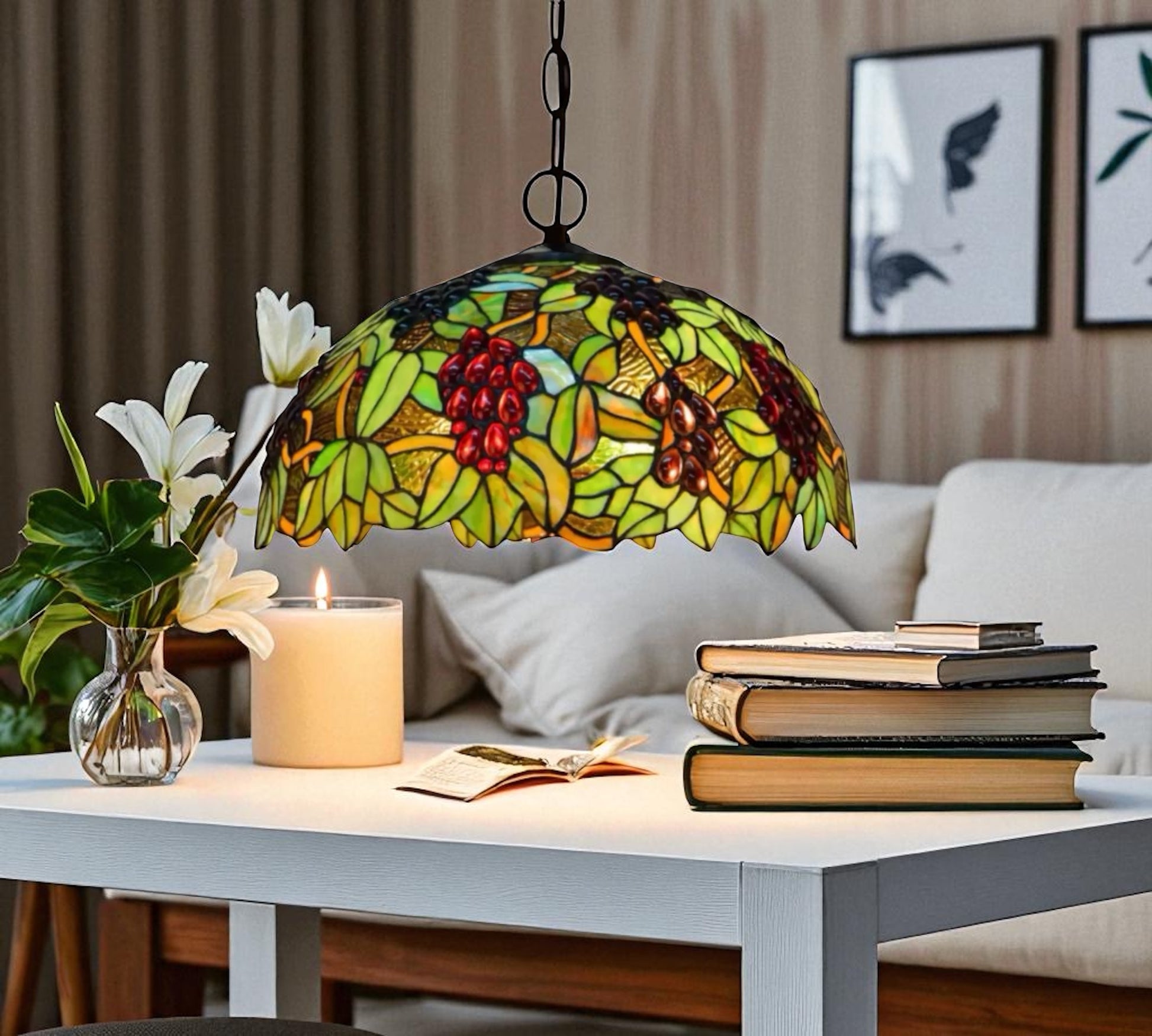 CDH 16" Tiffany Pendant Lamp 40cm shade (16059C)