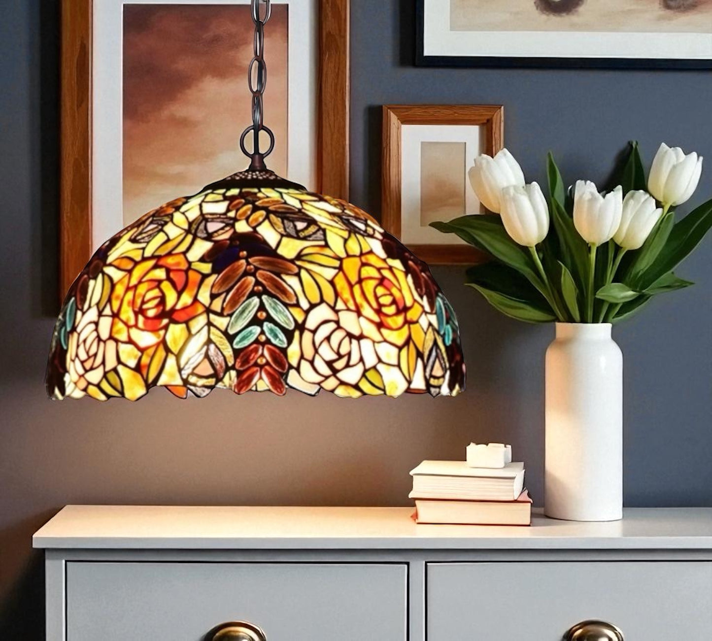 CDH 16" Tiffany Pendant Lamp 40cm shade (16071C)