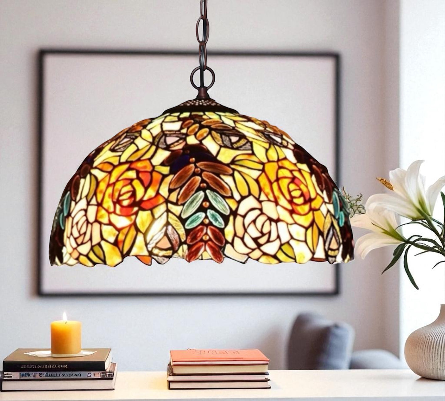 CDH 16" Tiffany Pendant Lamp 40cm shade (16071C)