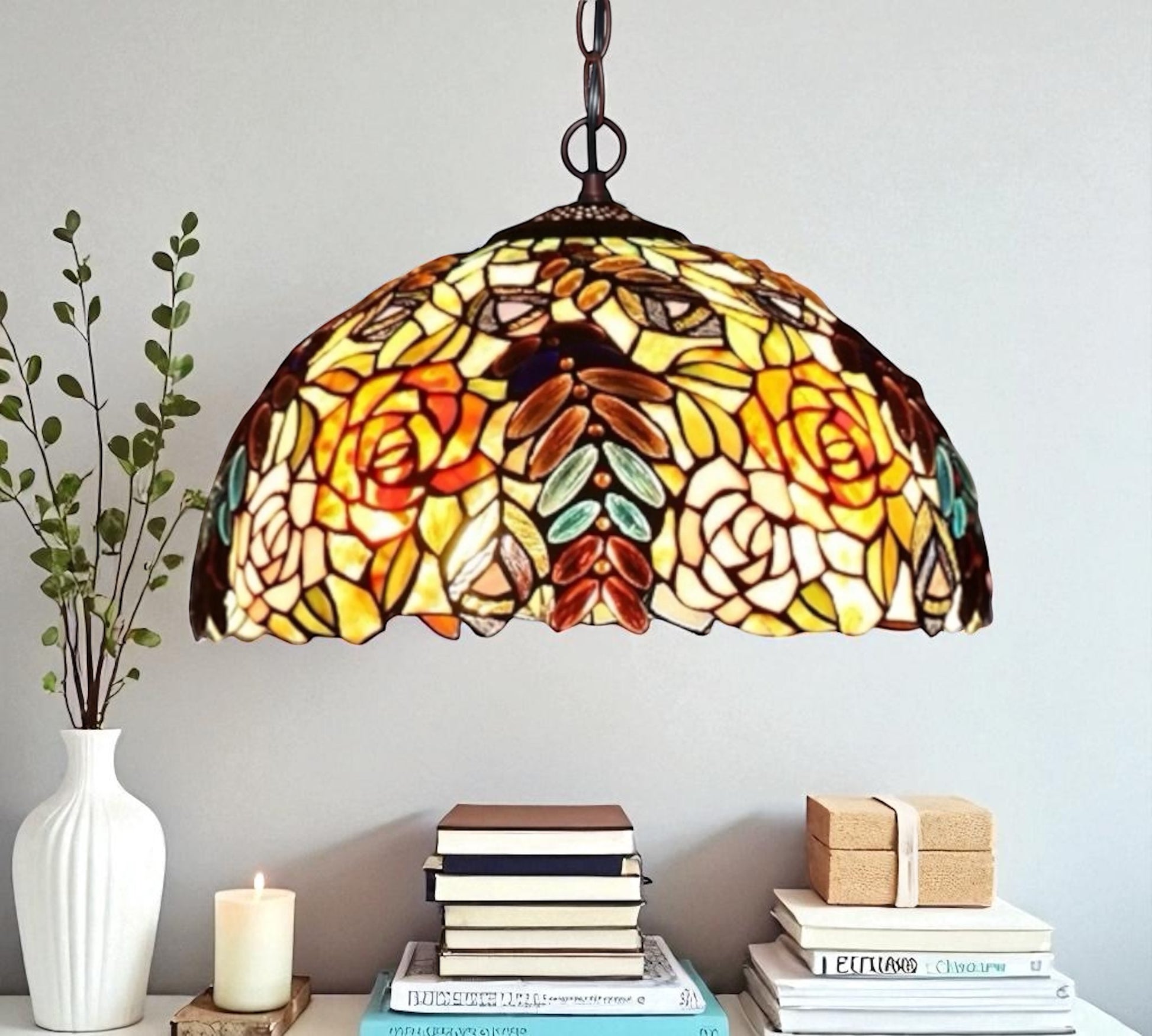 CDH 16" Tiffany Pendant Lamp 40cm shade (16071C)