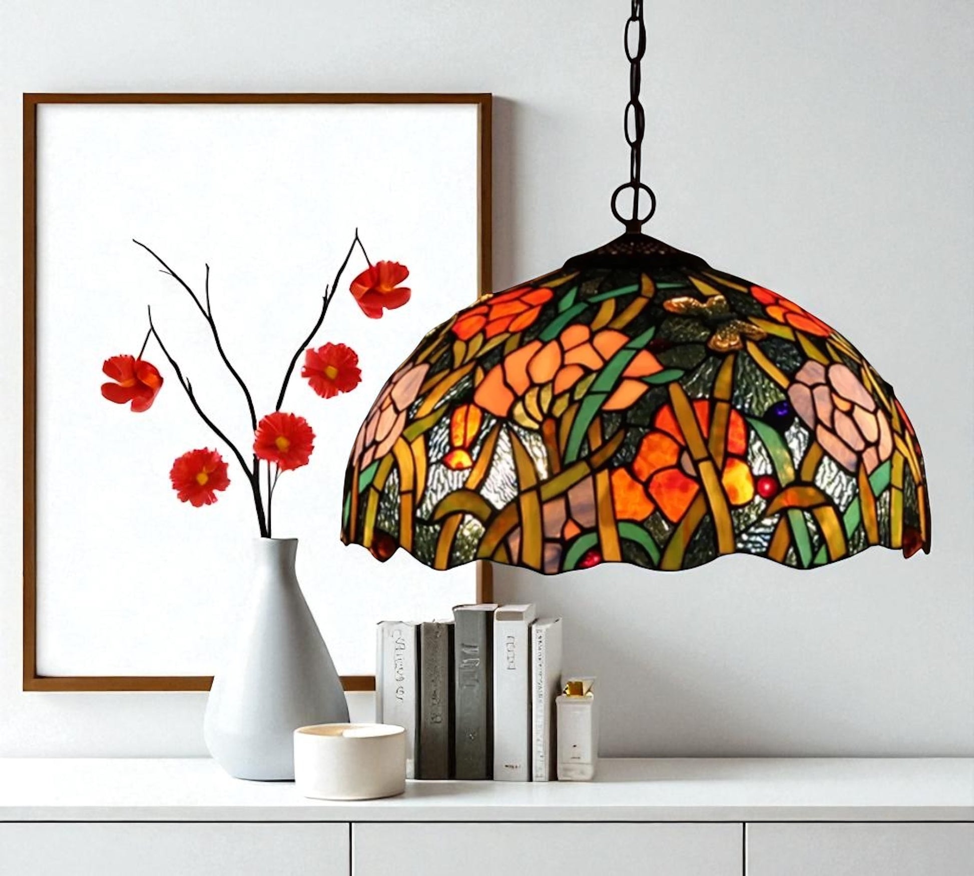 CDH 16" Tiffany Pendant Lamp 40cm shade (16073C)