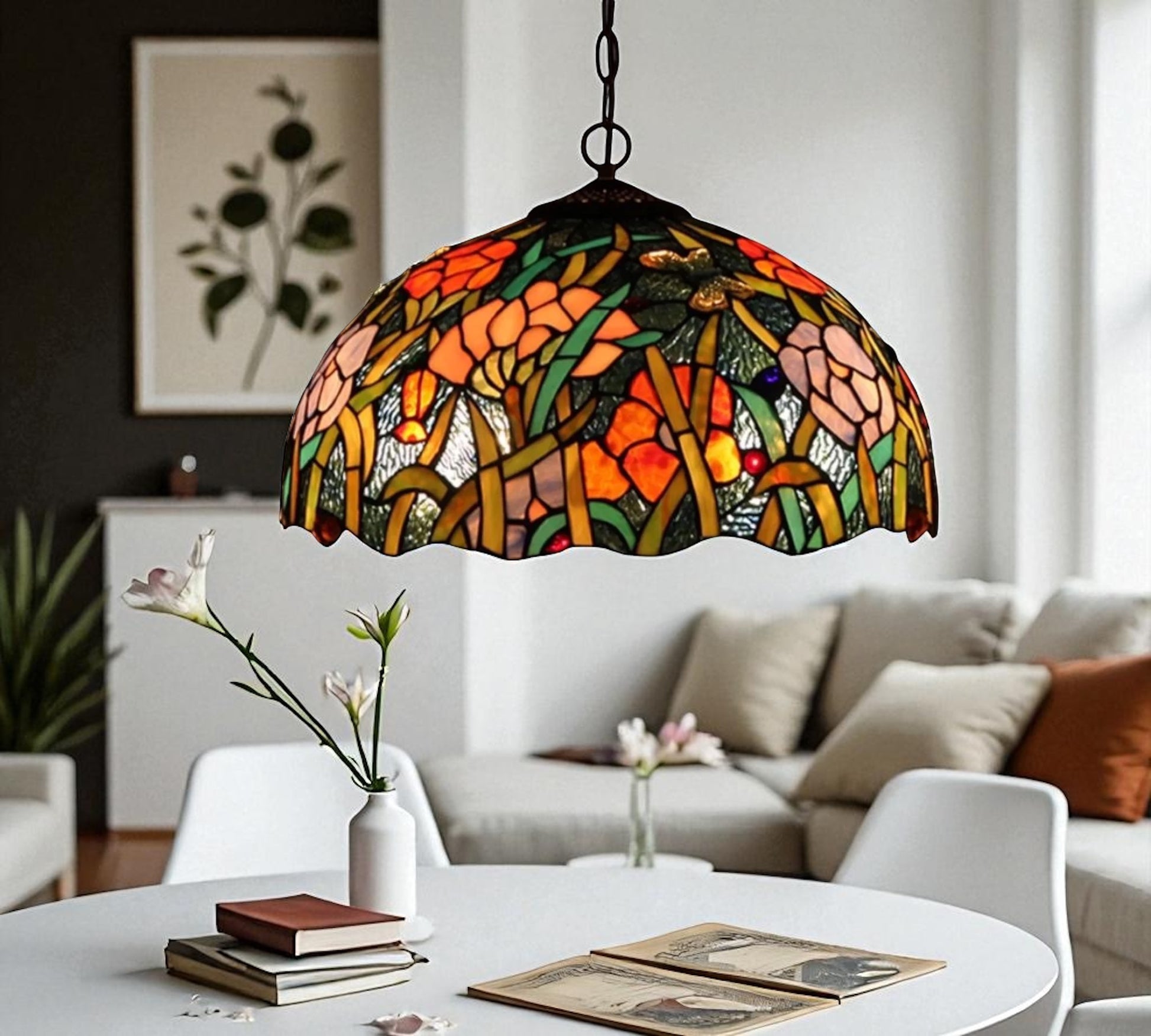 CDH 16" Tiffany Pendant Lamp 40cm shade (16073C)
