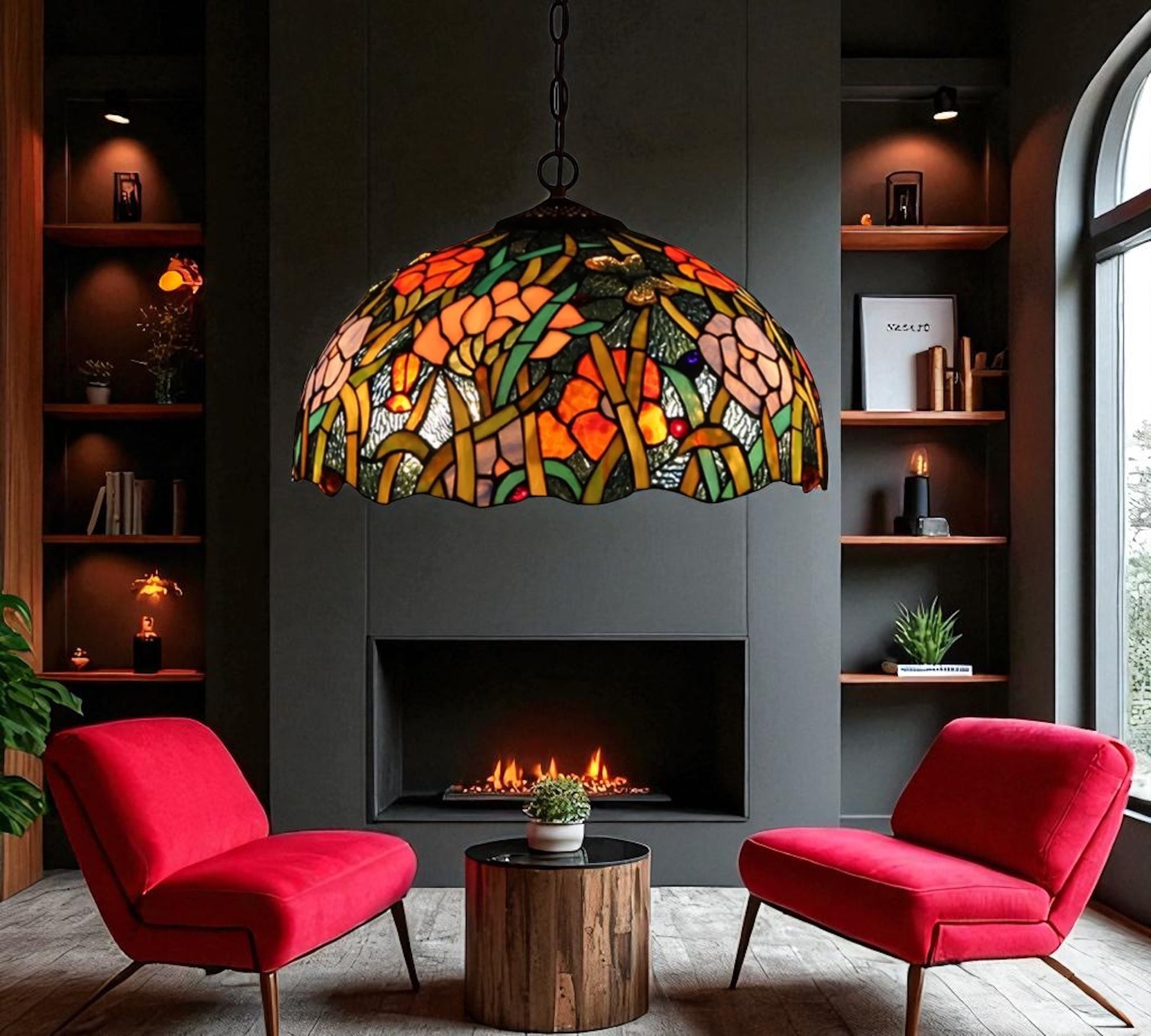 CDH 16" Tiffany Pendant Lamp 40cm shade (16073C)
