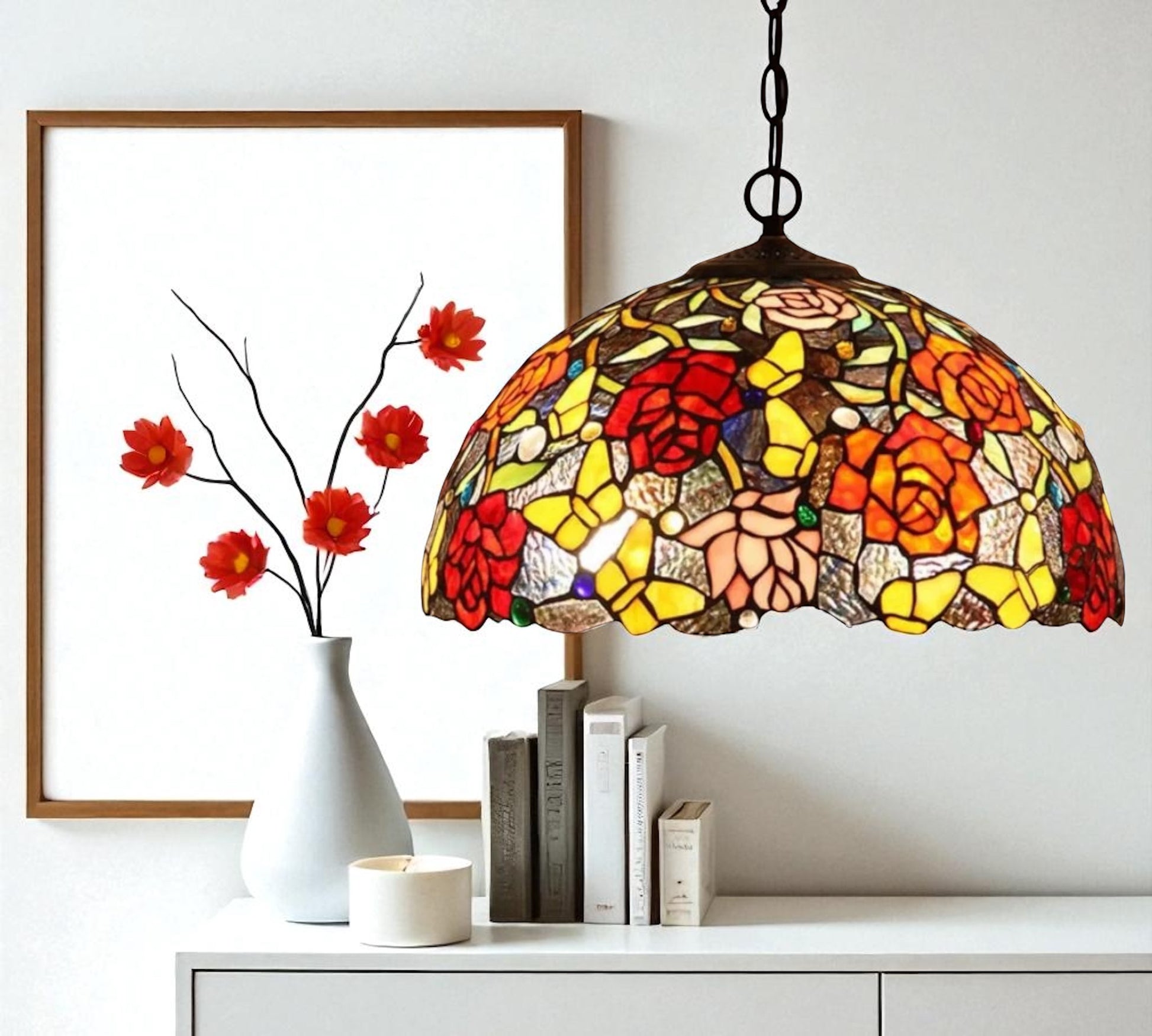 CDH 16" Tiffany Pendant Lamp 40cm shade (16074C)