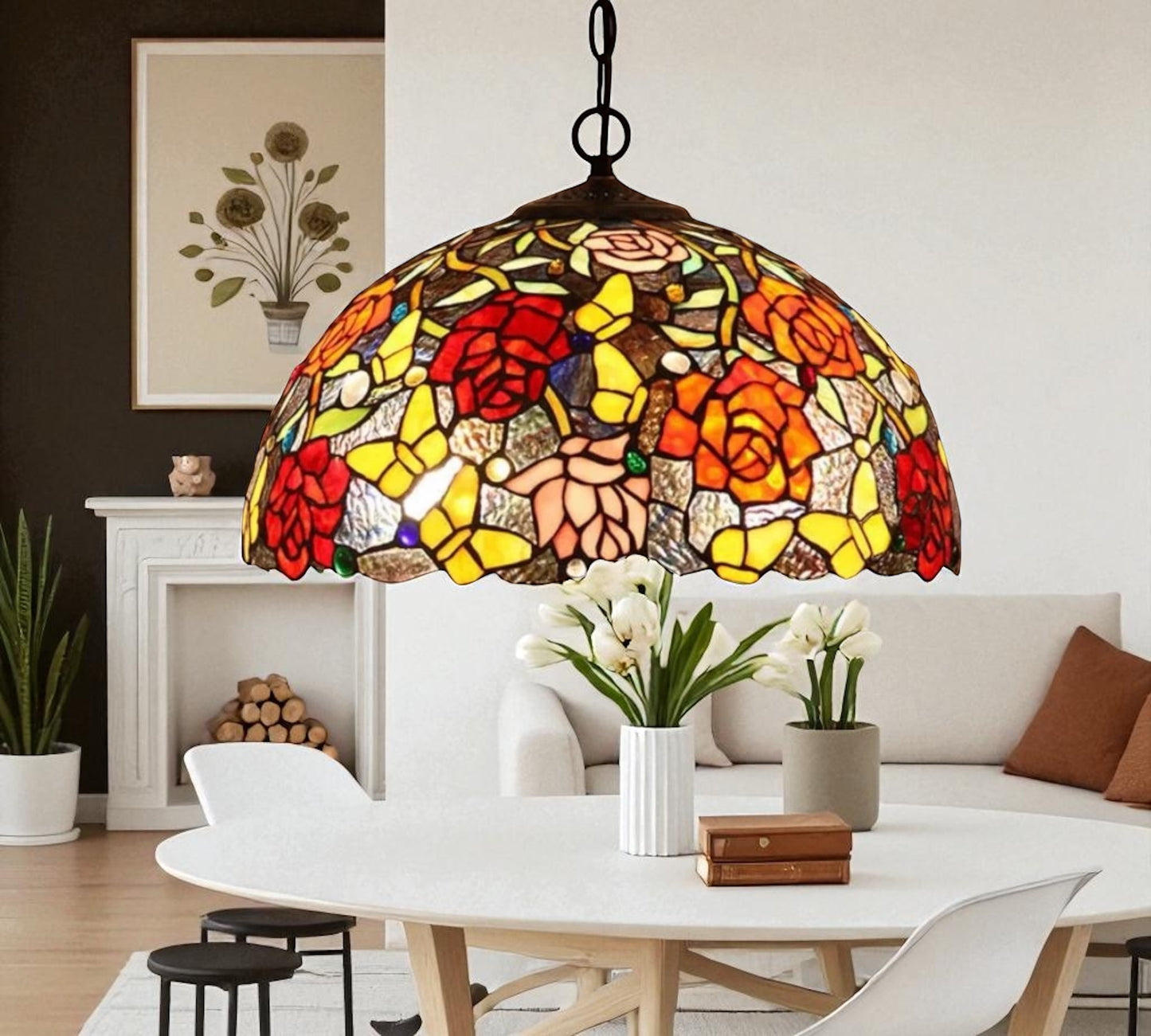 CDH 16" Tiffany Pendant Lamp 40cm shade (16074C)