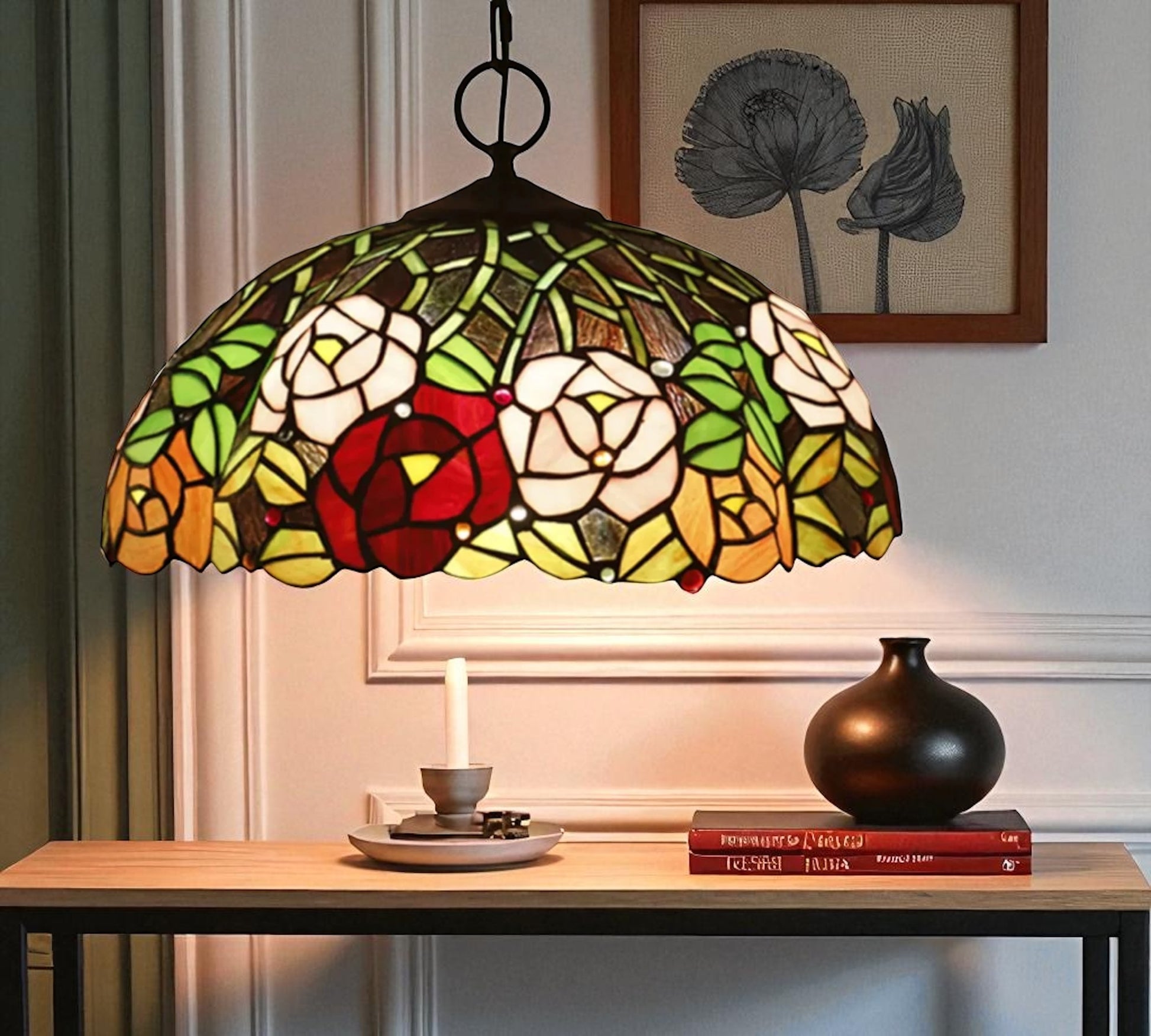 CDH 16" Tiffany Pendant Lamp 40cm shade (16078C)
