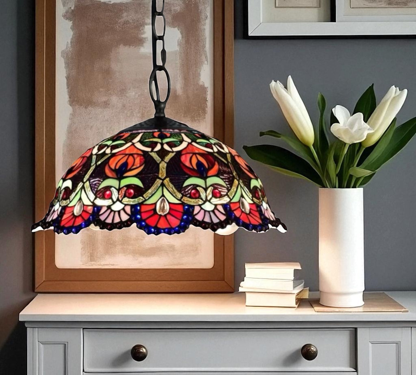 CDH 16" Tiffany Pendant Lamp 40cm shade (16086C)