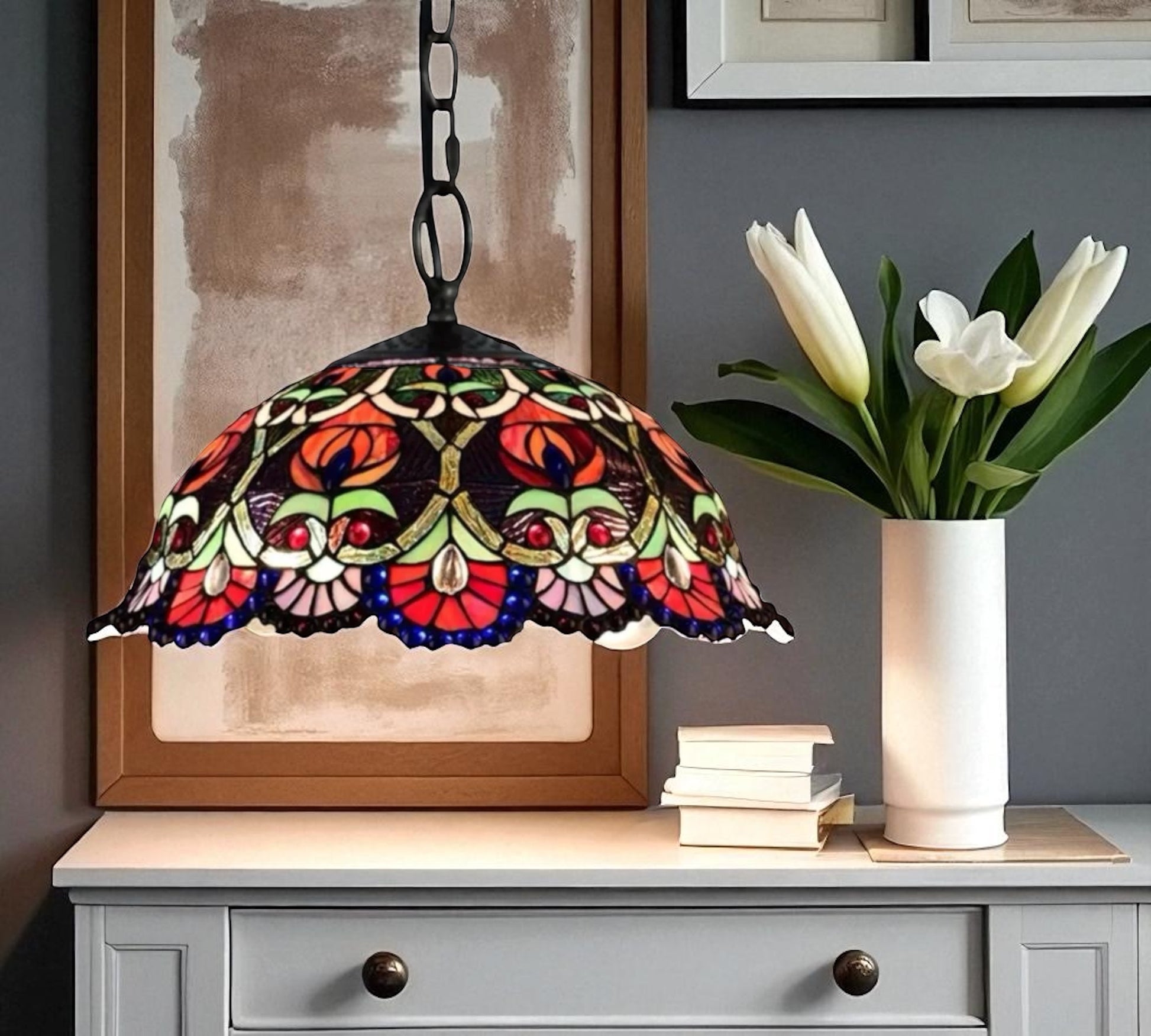 CDH 16" Tiffany Pendant Lamp 40cm shade (16086C)