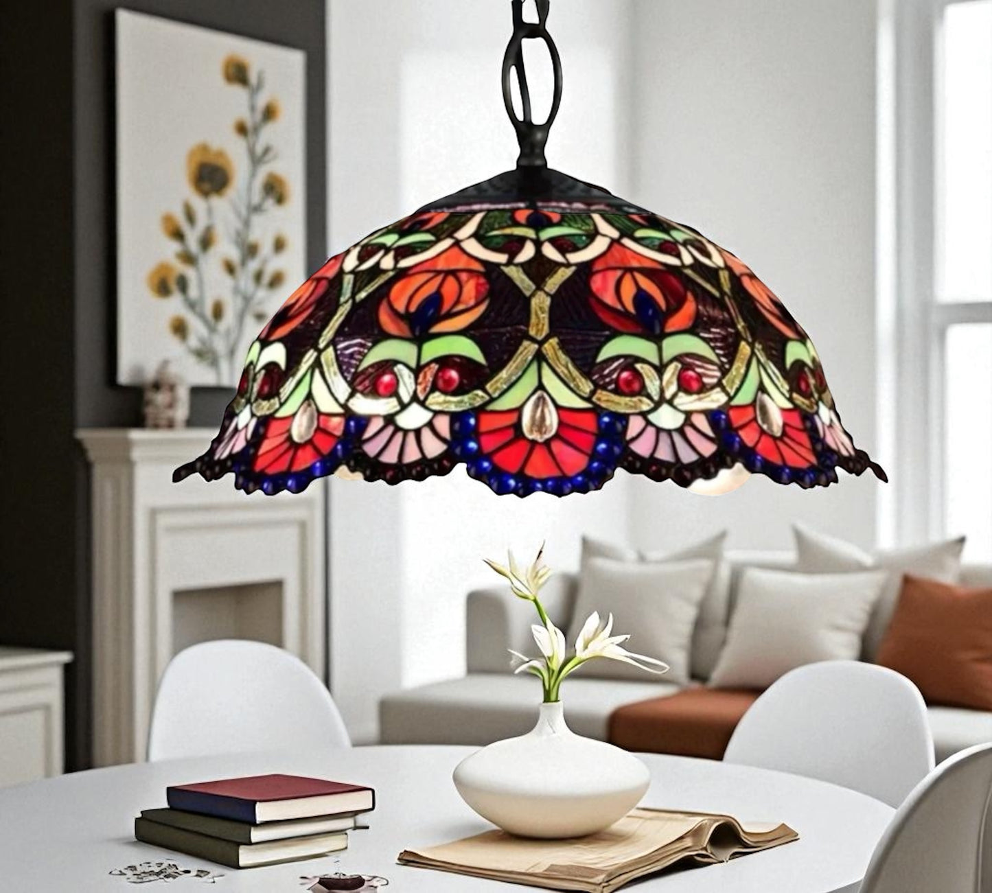 CDH 16" Tiffany Pendant Lamp 40cm shade (16086C)