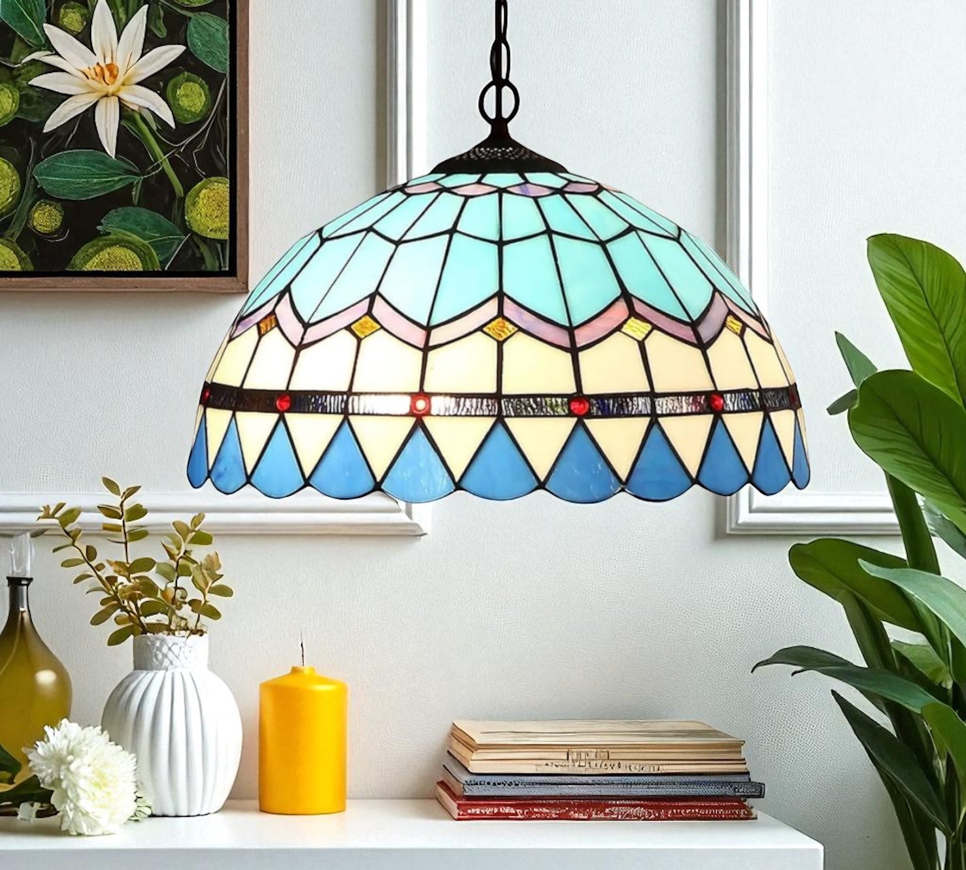 CDH 16" Tiffany Pendant Lamp 40cm shade (16101C)