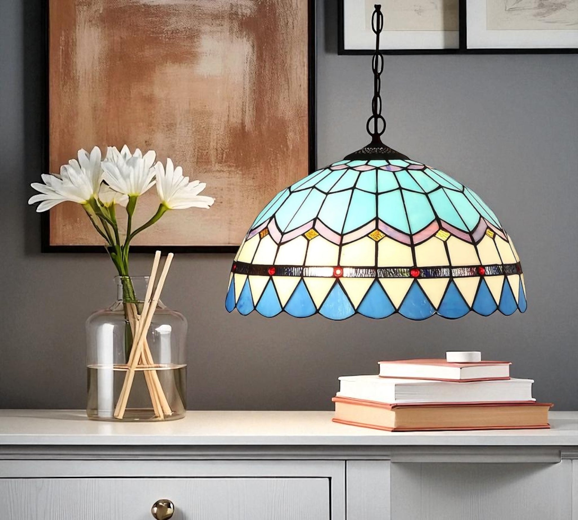 CDH 16" Tiffany Pendant Lamp 40cm shade (16101C)