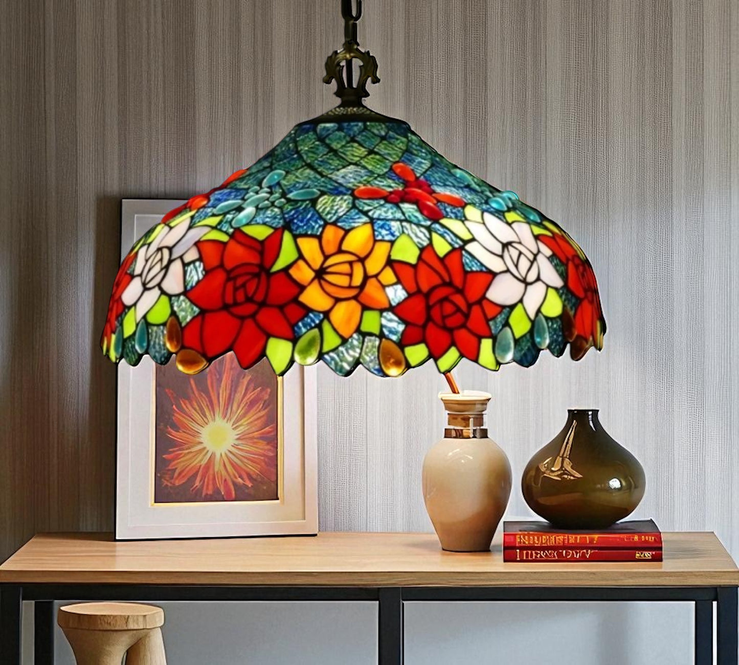 CDH 16" Tiffany Pendant Lamp 40cm shade (16110C)