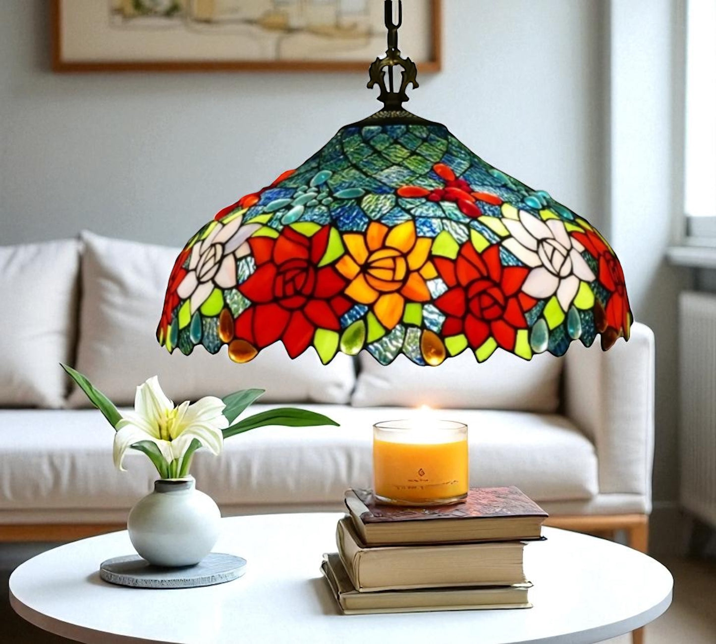 CDH 16" Tiffany Pendant Lamp 40cm shade (16110C)