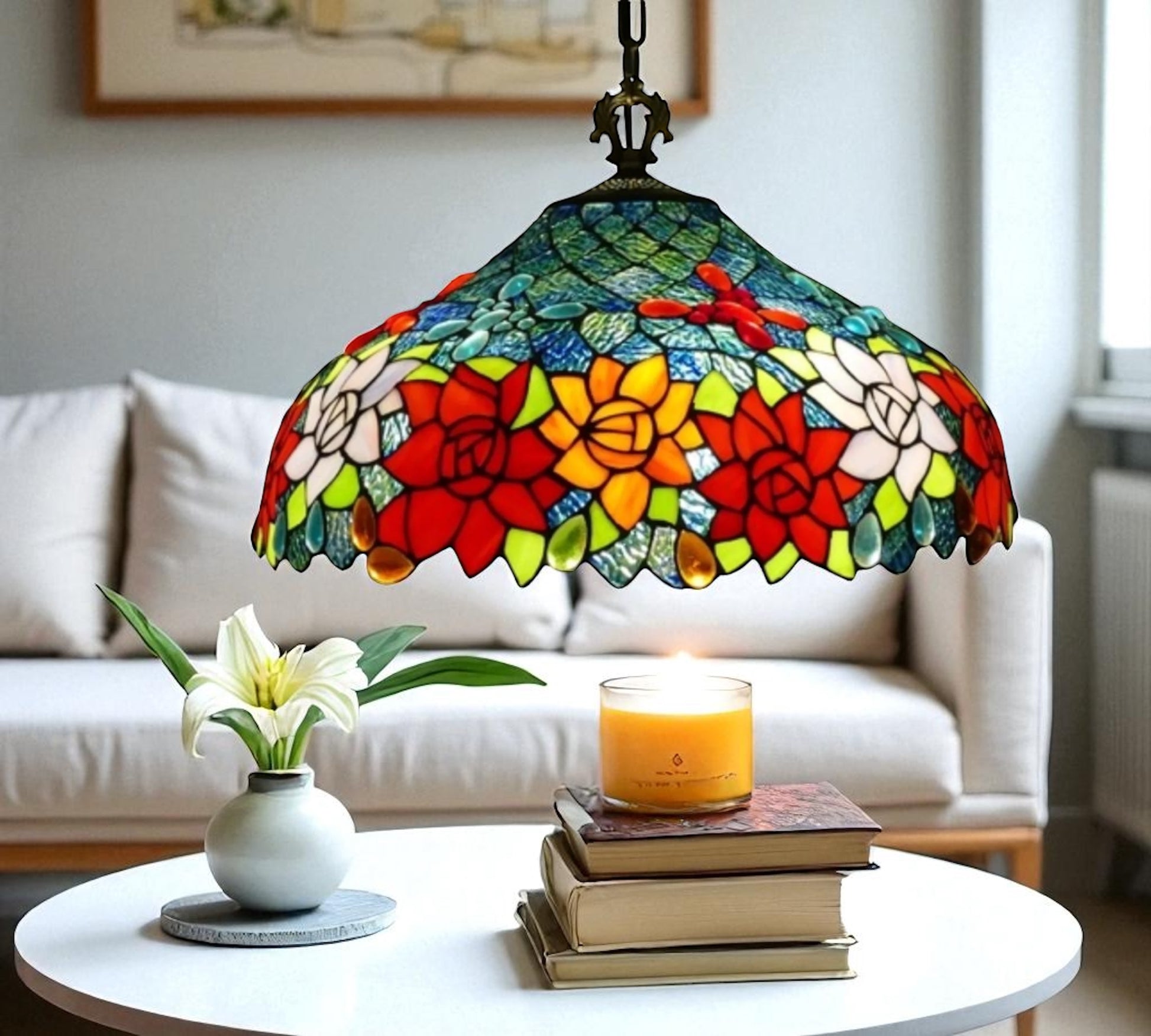 CDH 16" Tiffany Pendant Lamp 40cm shade (16110C)