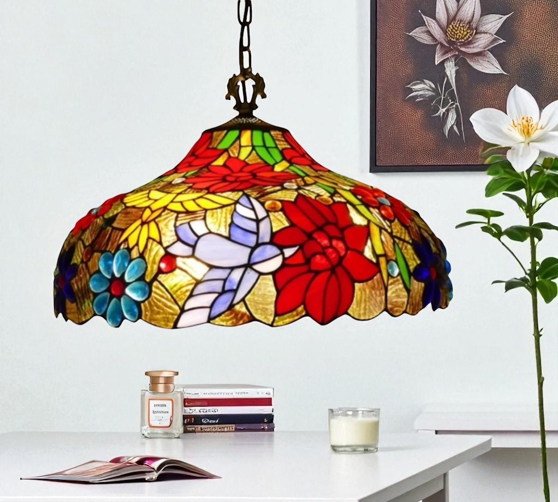 CDH 16" Tiffany Pendant Lamp 40cm shade (16111C)