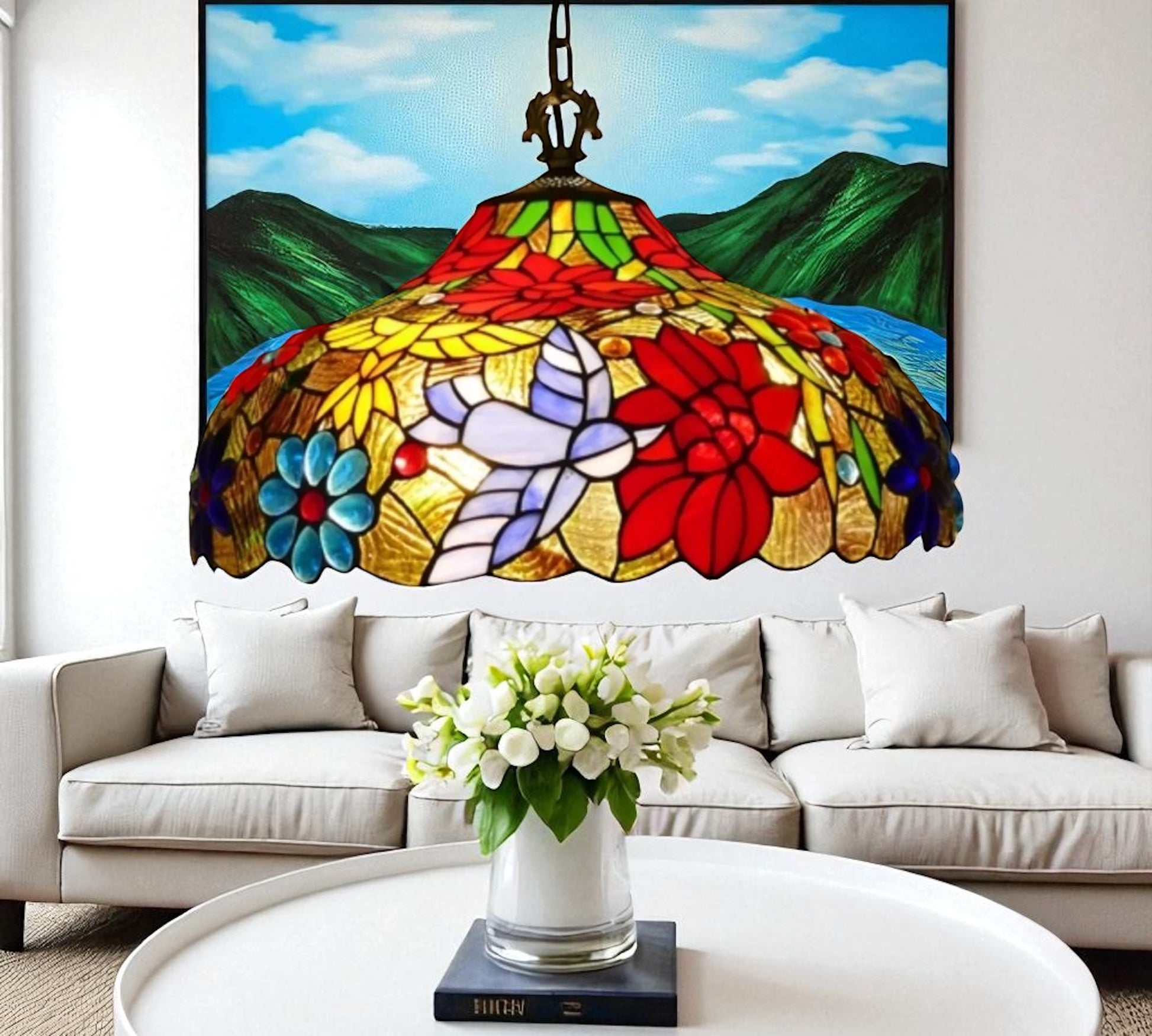 CDH 16" Tiffany Pendant Lamp 40cm shade (16111C)
