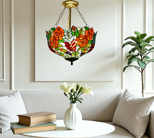 CDH 16" Tiffany Pendant Lamp 40cm shade (16112CR)