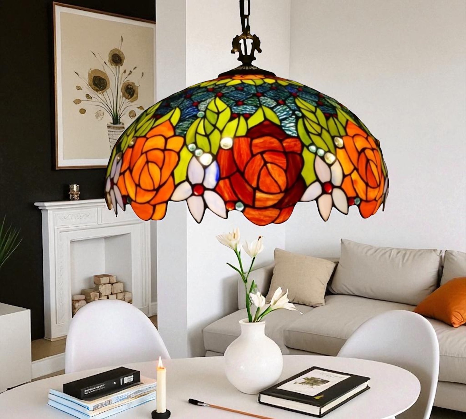 CDH 16" Tiffany Pendant Lamp 40cm shade (16113C)
