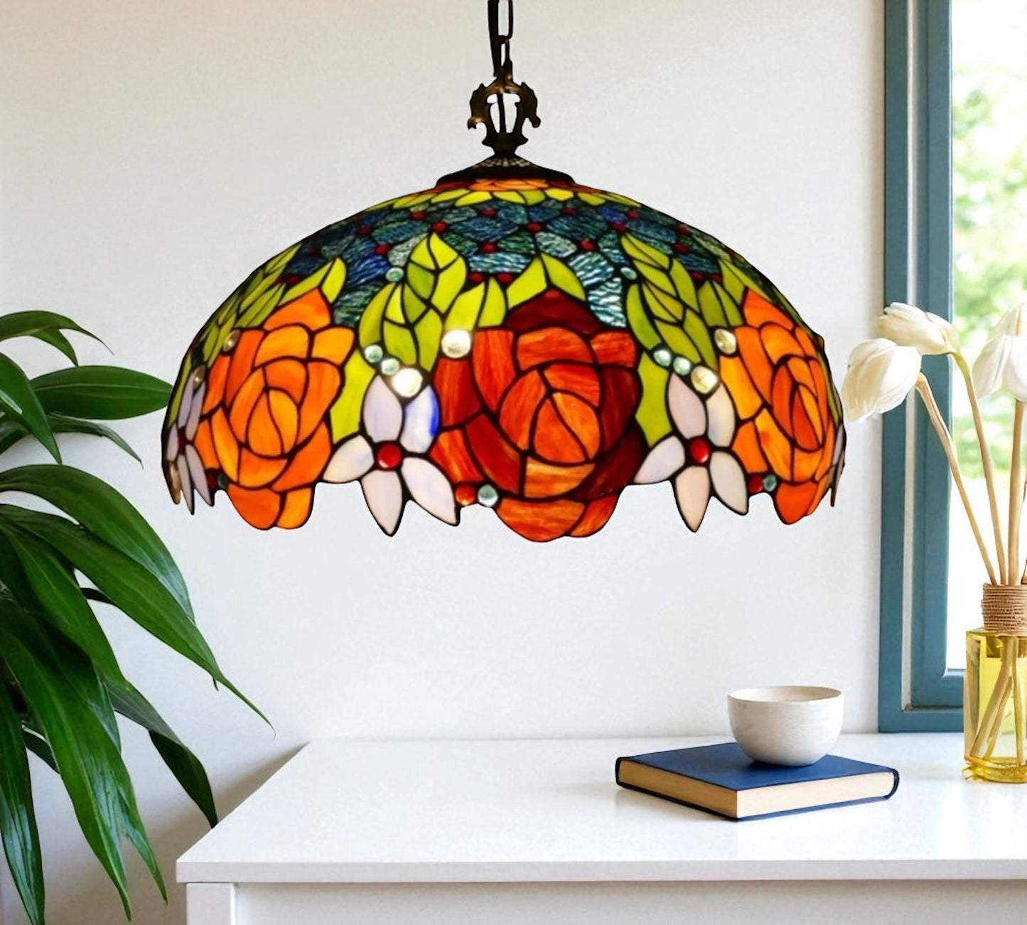 CDH 16" Tiffany Pendant Lamp 40cm shade (16113C)
