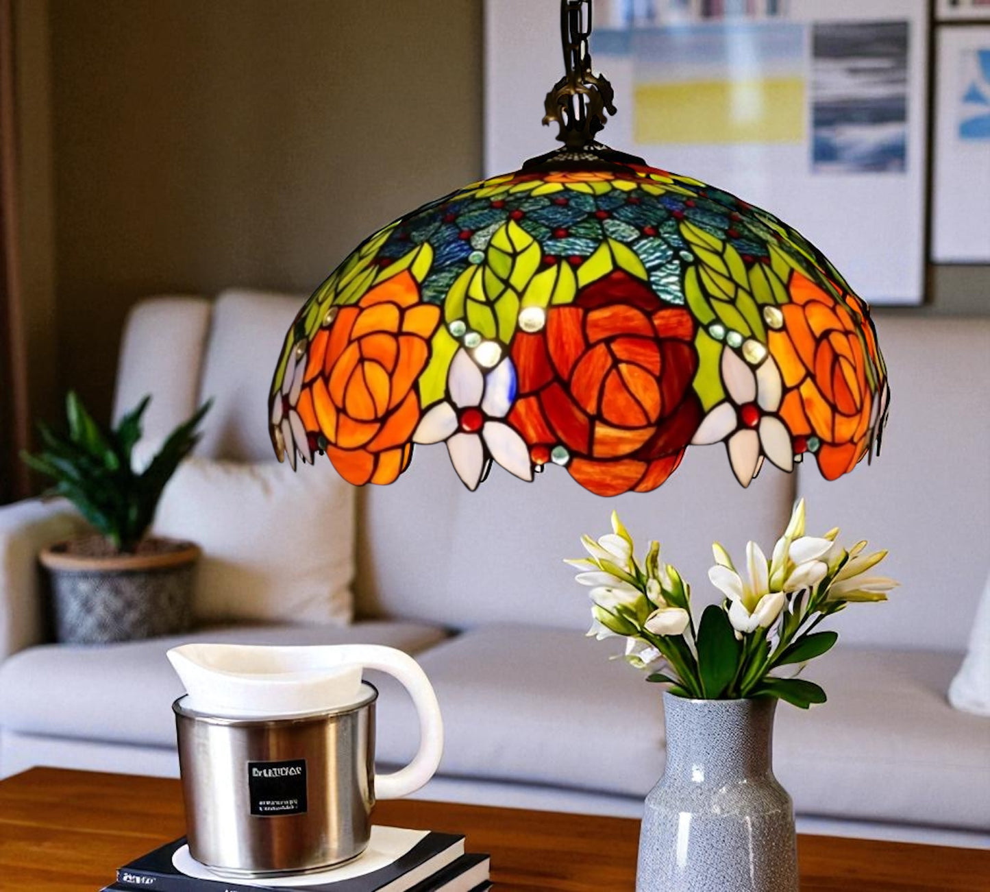 CDH 16" Tiffany Pendant Lamp 40cm shade (16113C)
