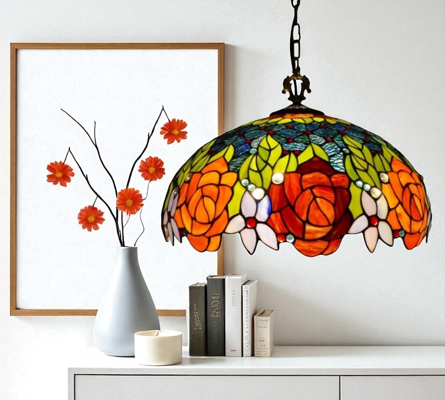 CDH 16" Tiffany Pendant Lamp 40cm shade (16113C)
