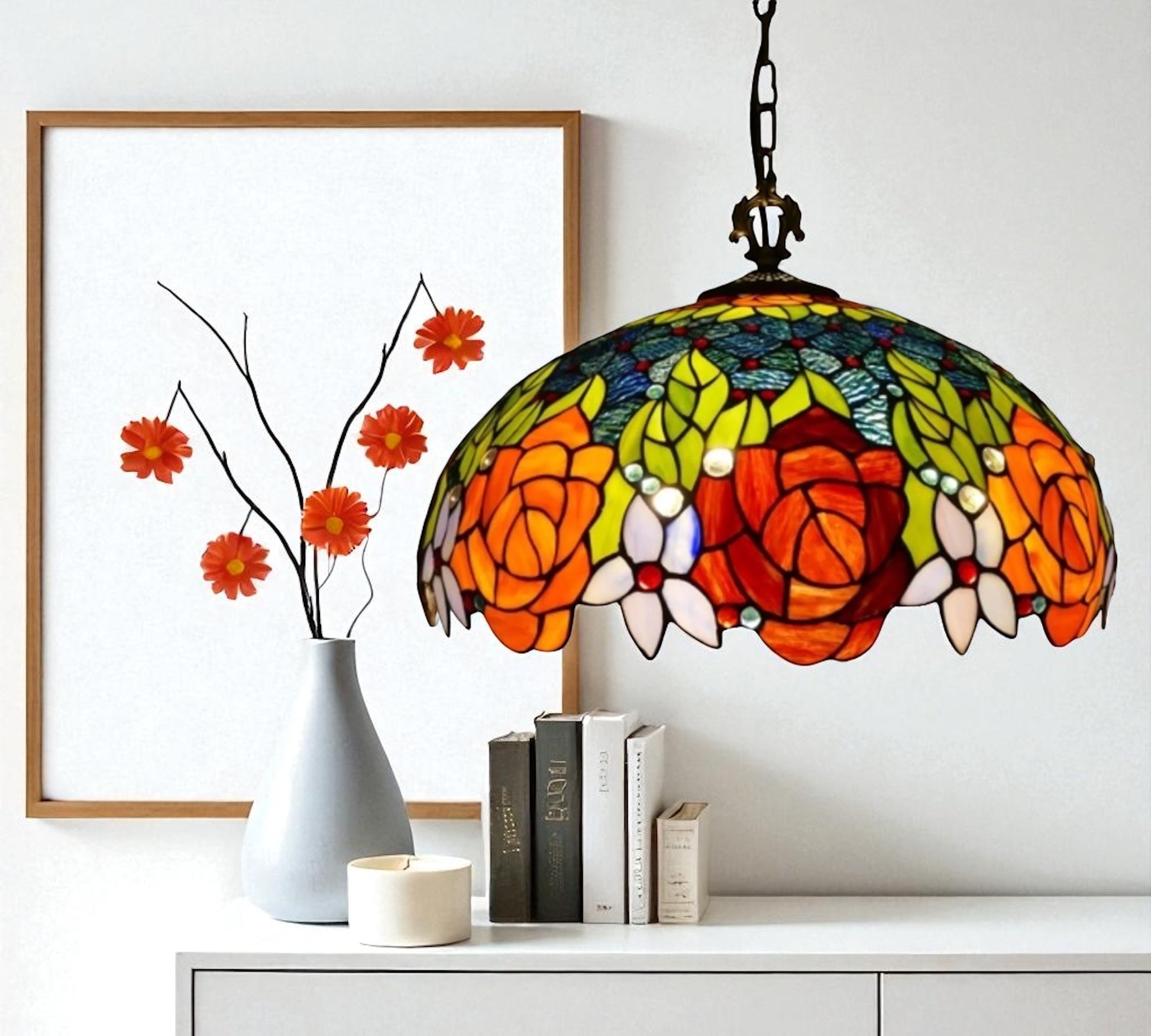 CDH 16" Tiffany Pendant Lamp 40cm shade (16113C)
