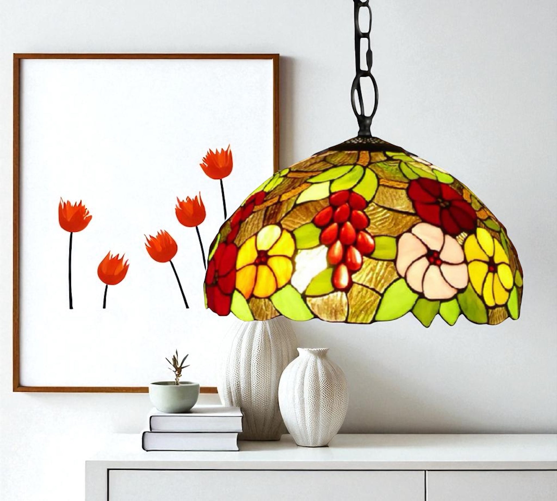 CDH 16" Tiffany Pendant Lamp 40cm shade (16115C)