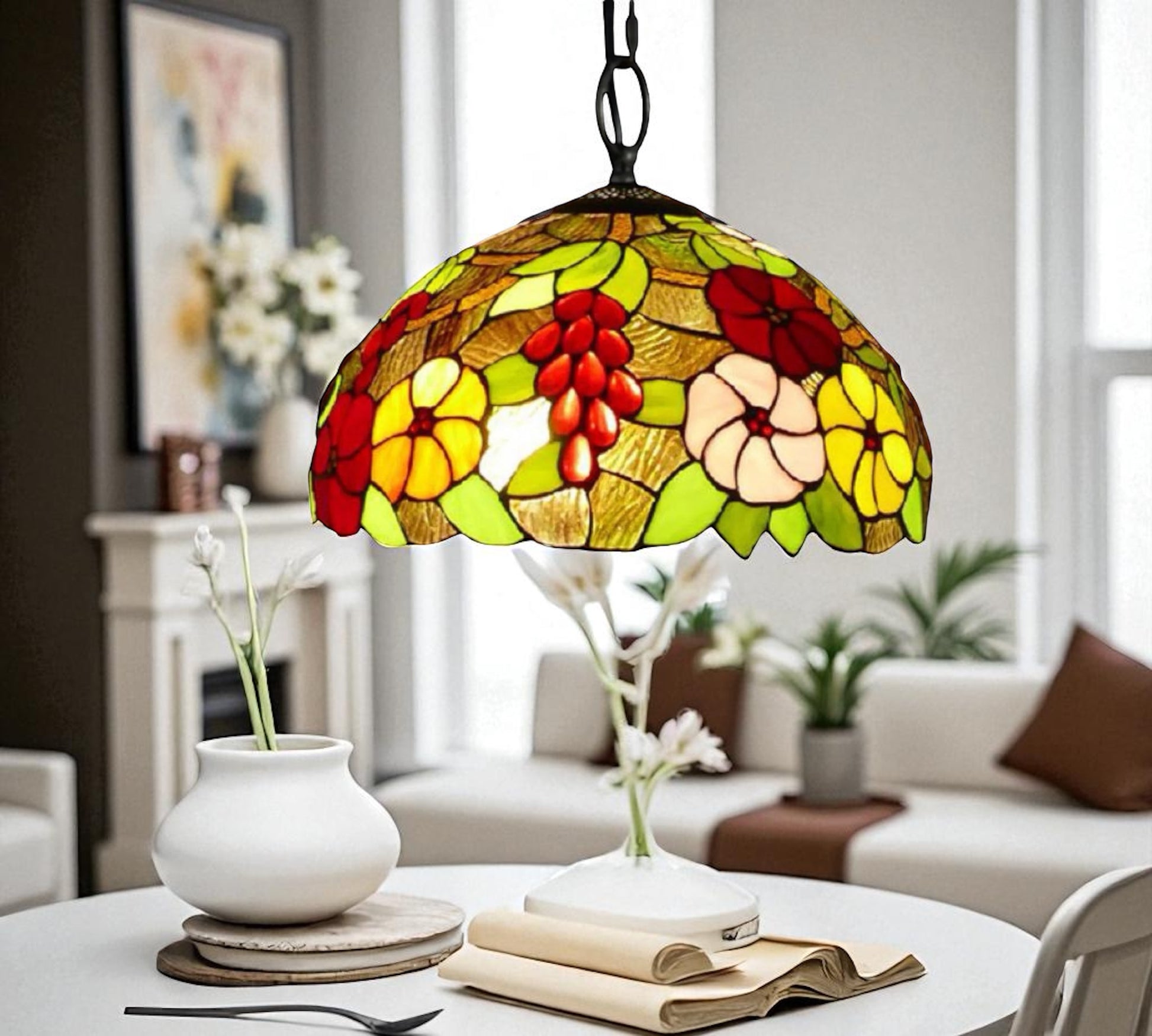 CDH 16" Tiffany Pendant Lamp 40cm shade (16115C)