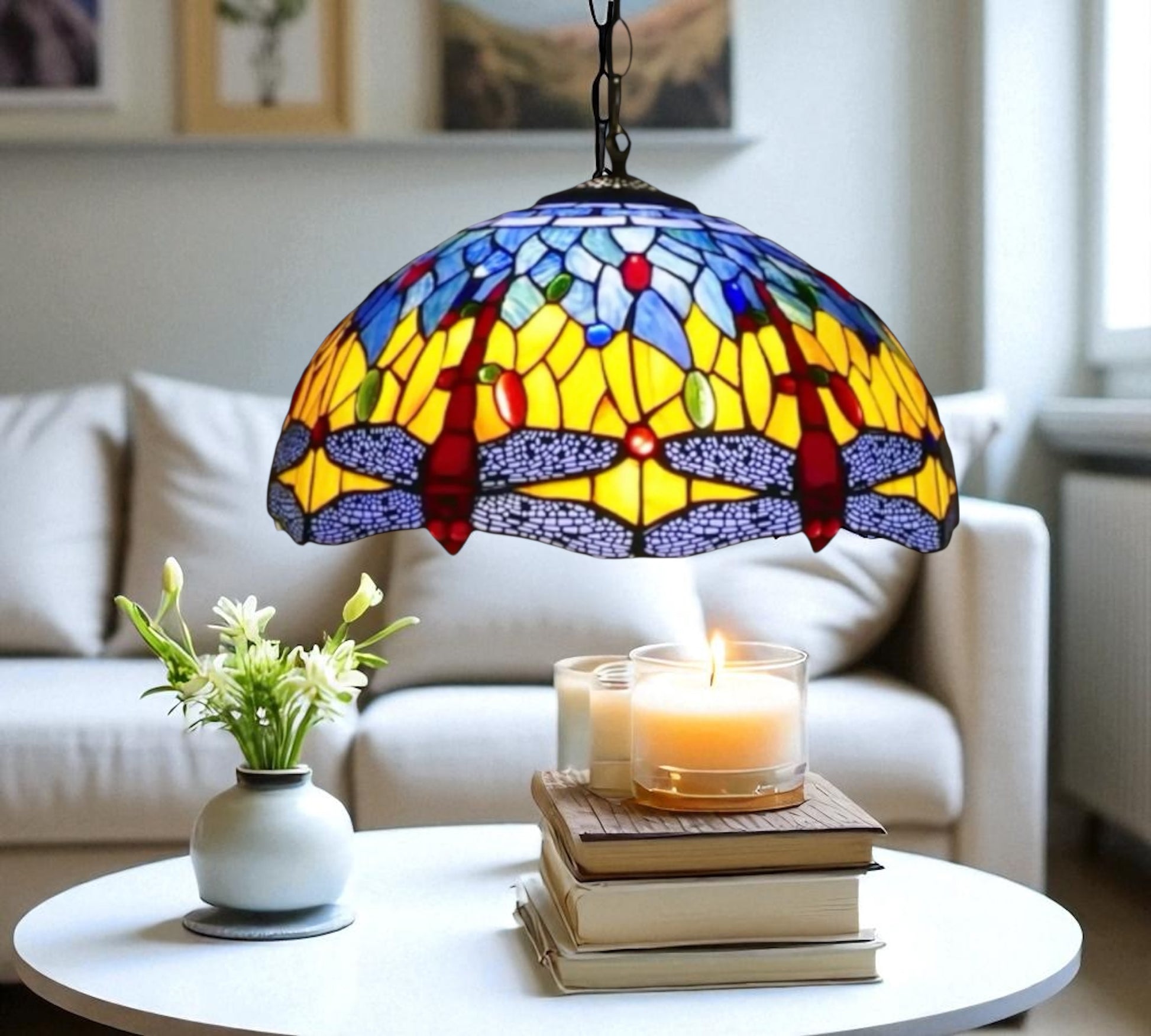 CDH 16" Tiffany Pendant Lamp 40cm shade (16117C)