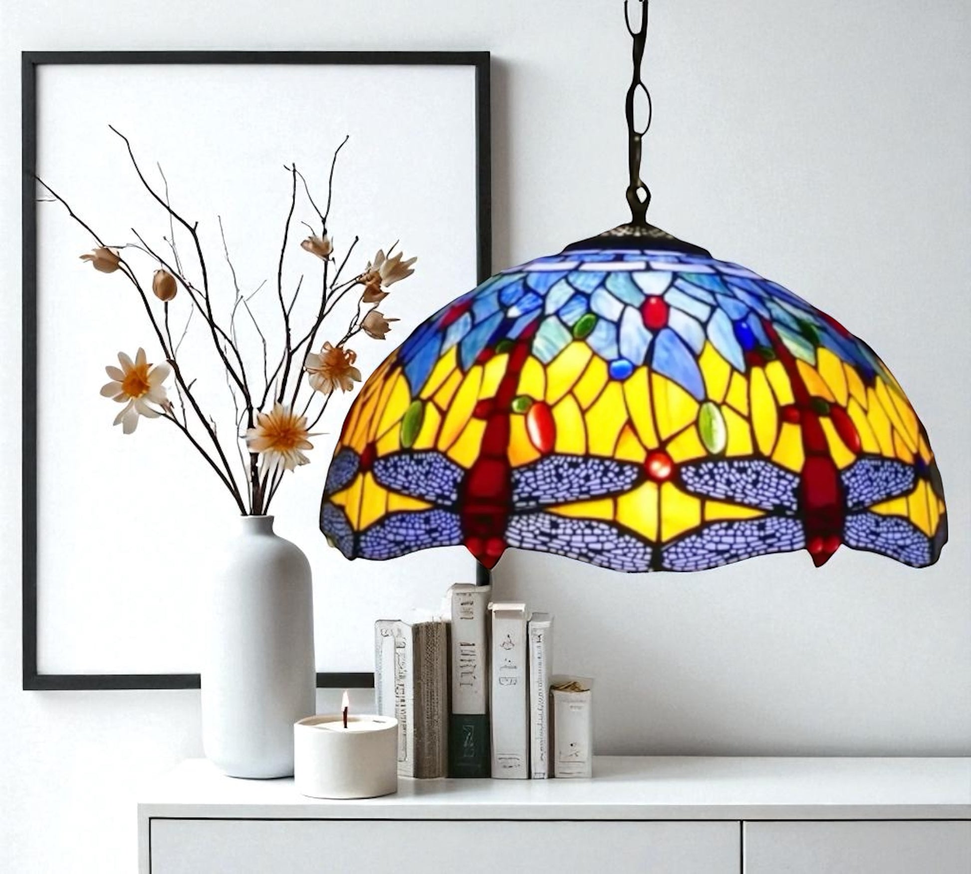 CDH 16" Tiffany Pendant Lamp 40cm shade (16117C)