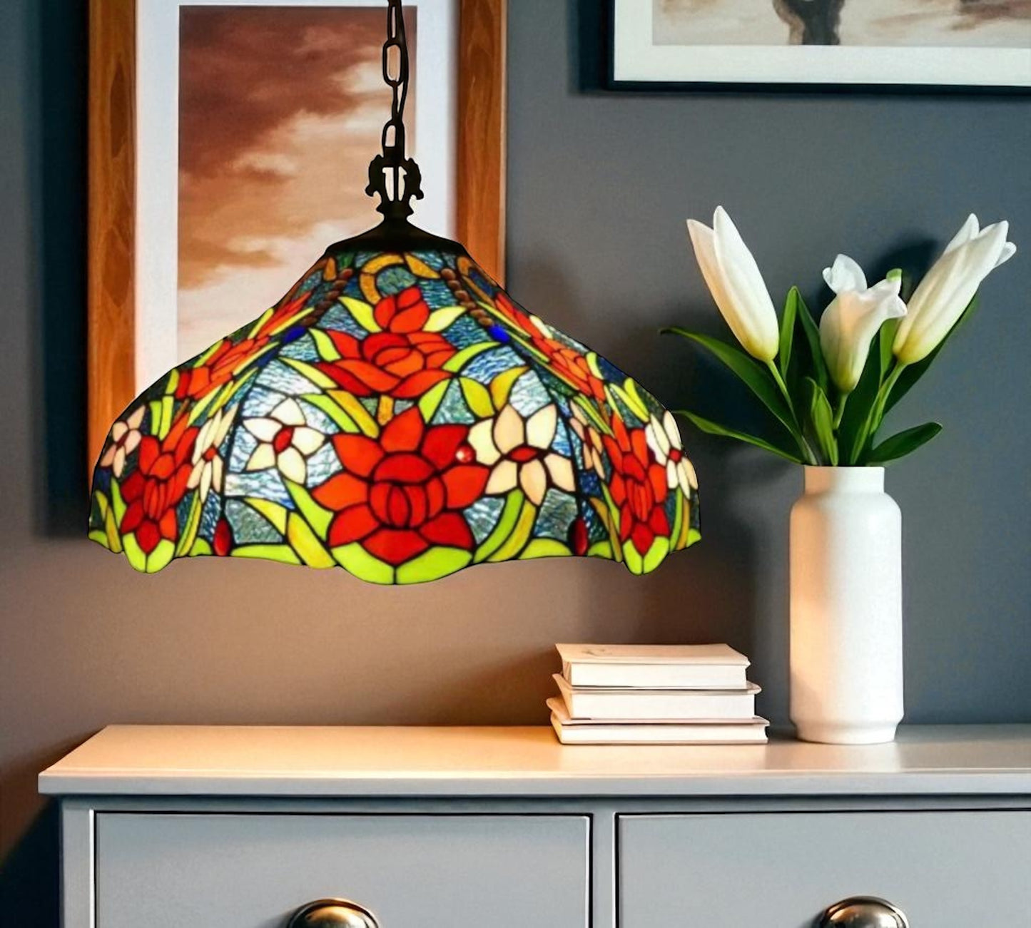 CDH 16" Tiffany Pendant Lamp 40cm shade (16118C)