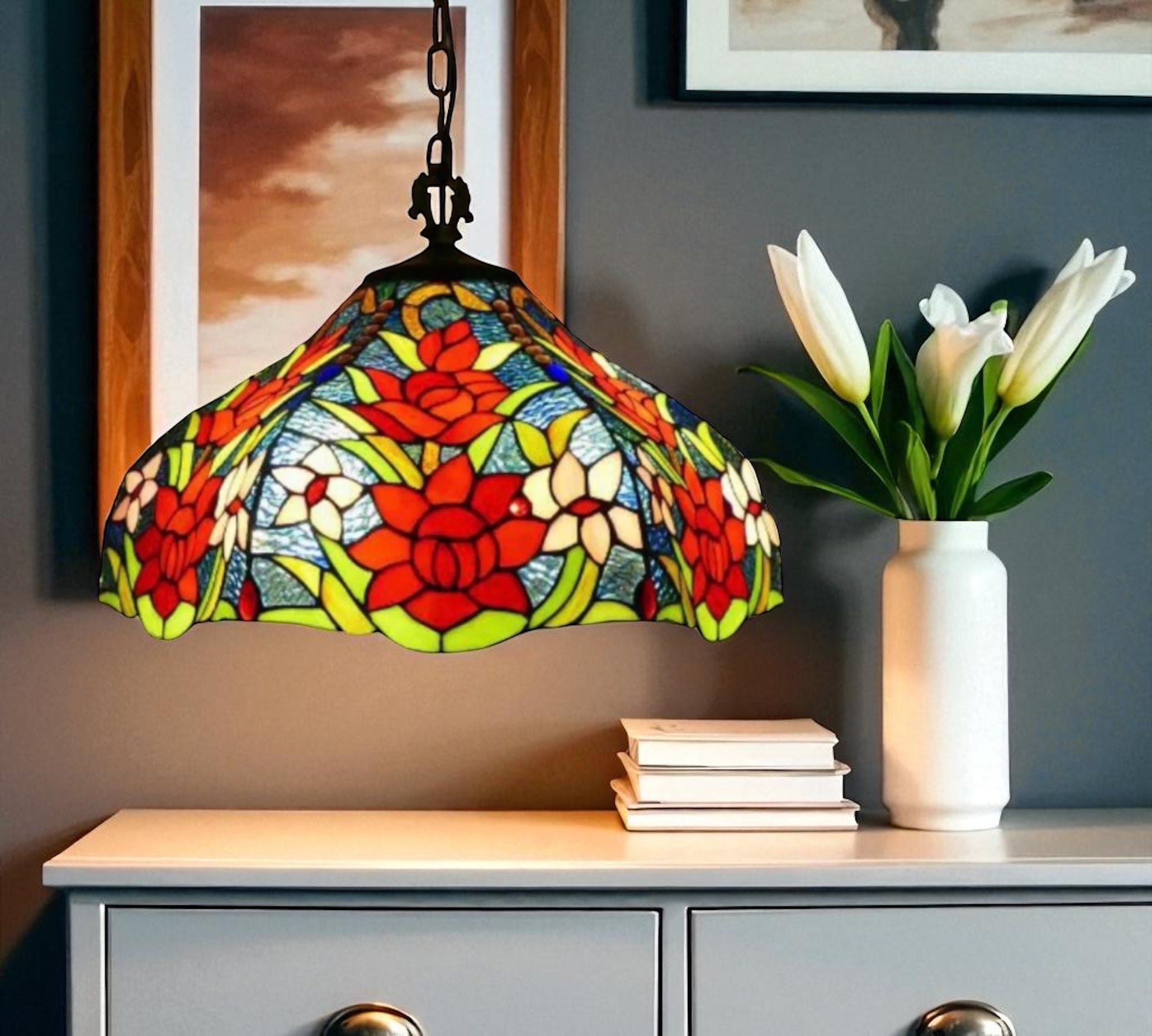 CDH 16" Tiffany Pendant Lamp 40cm shade (16118C)
