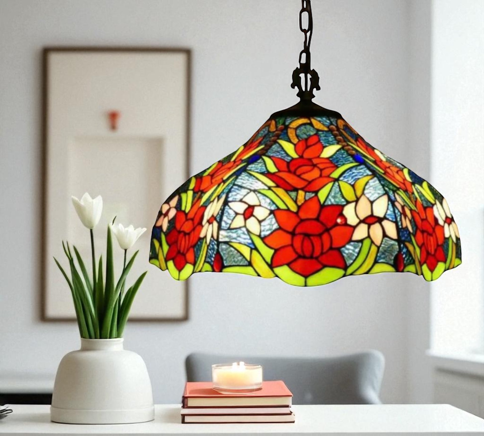 CDH 16" Tiffany Pendant Lamp 40cm shade (16118C)