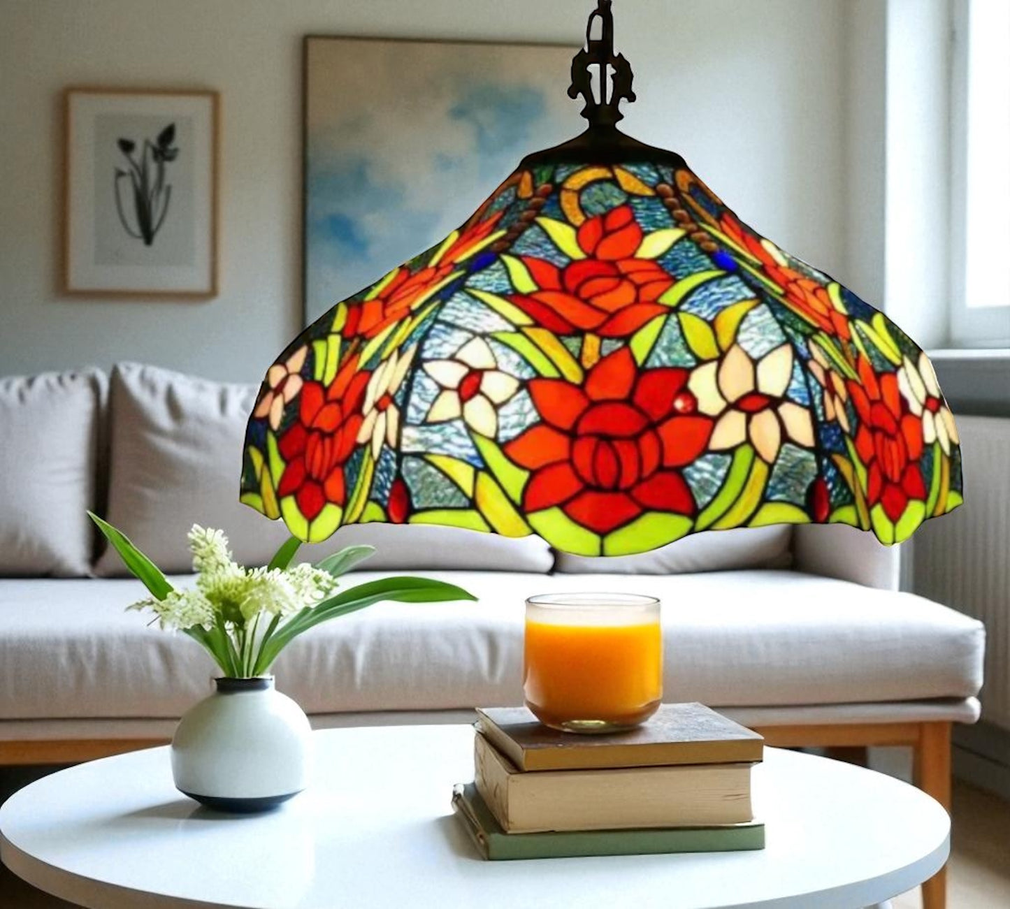 CDH 16" Tiffany Pendant Lamp 40cm shade (16118C)