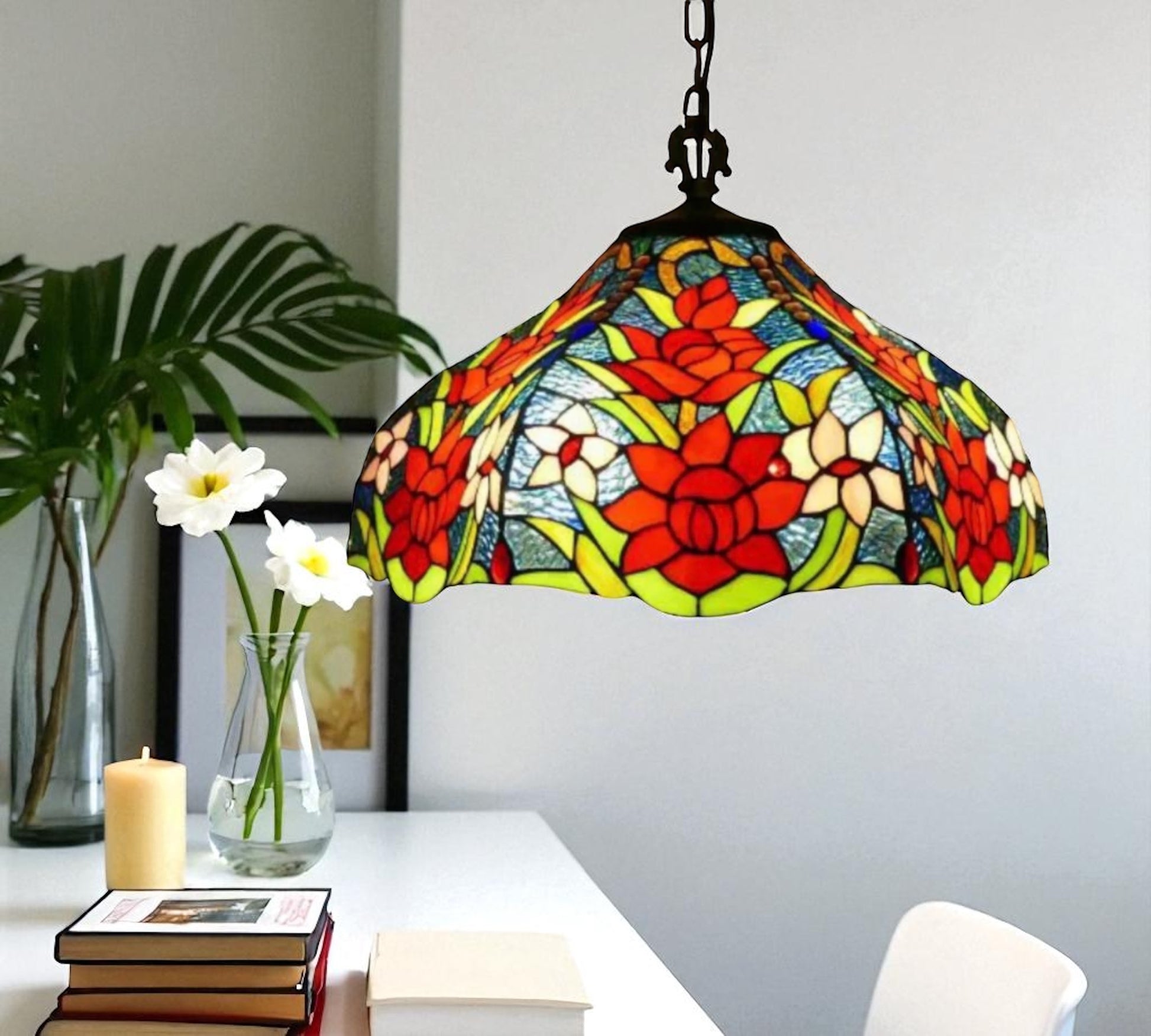 CDH 16" Tiffany Pendant Lamp 40cm shade (16118C)