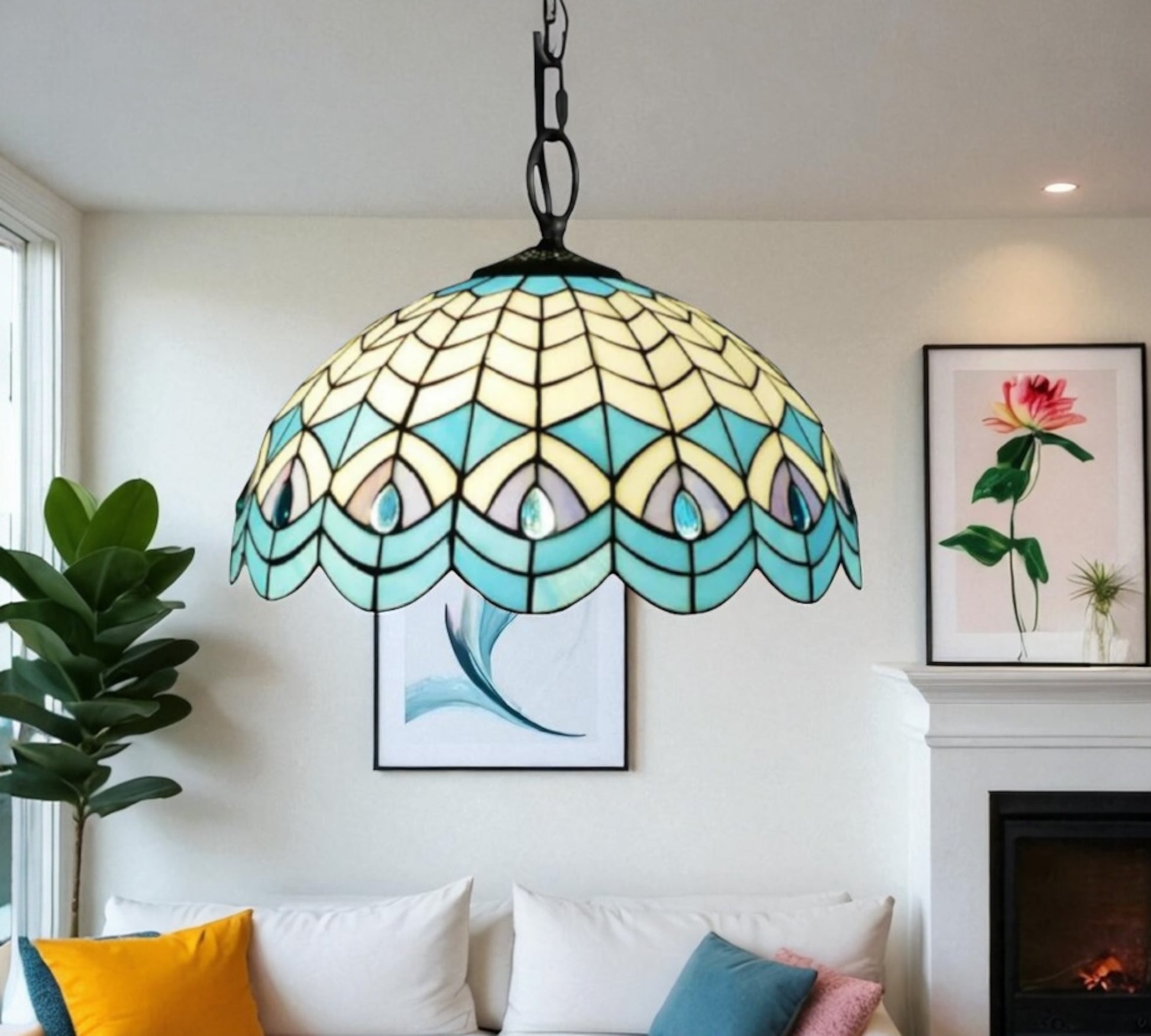 CDH 16" Tiffany Pendant Lamp 40cm shade (16119C)